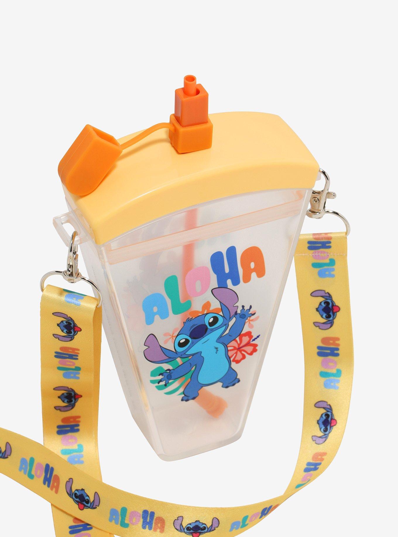 Disney Lilo & Stitch Aloha Stitch Water Bottle with Lanyard, , alternate