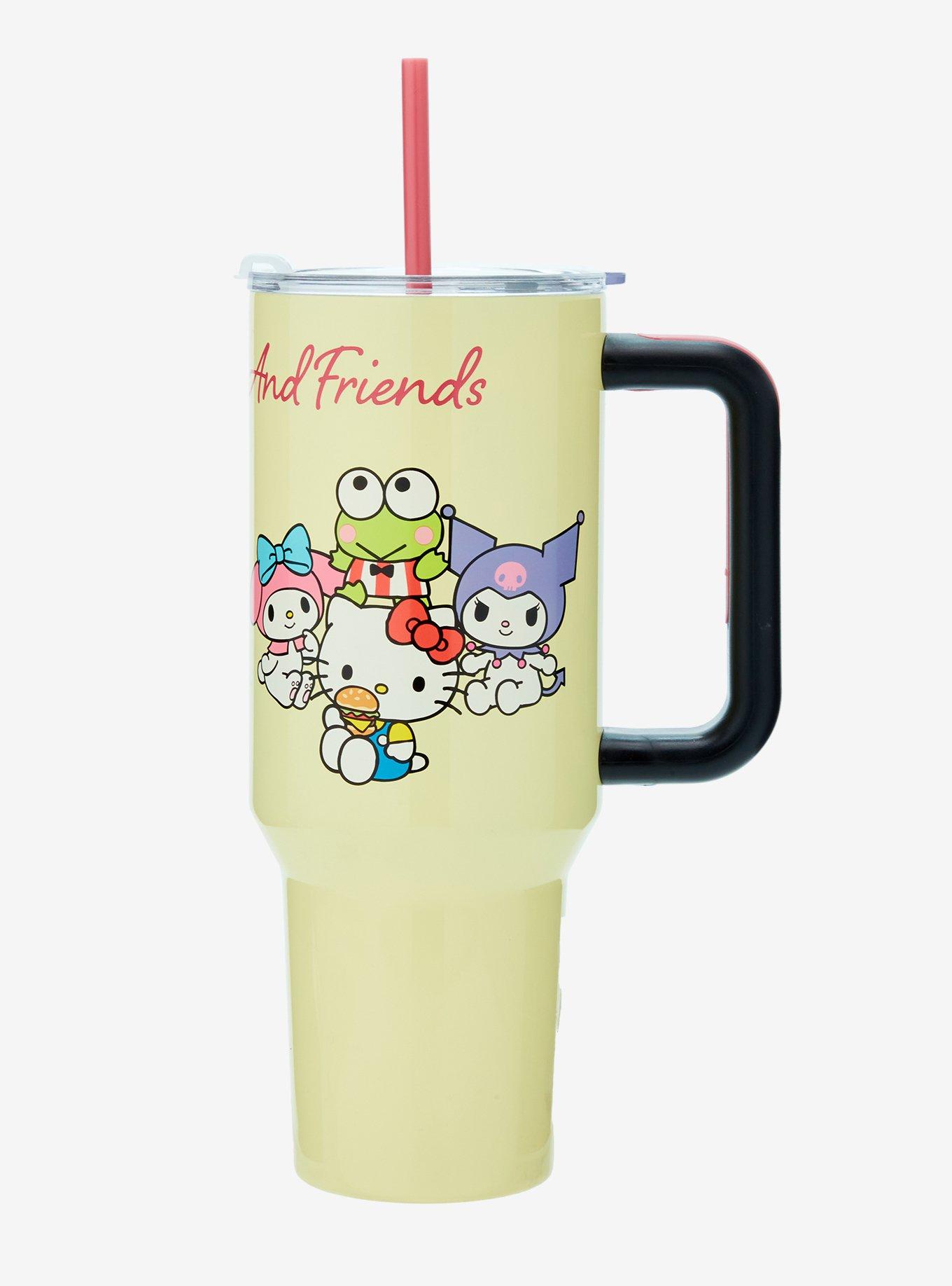 Sanrio Hello Kitty and Friends Group Portrait Straw Tumbler with Handle &mdash; BoxLunch Exclusive, , alternate