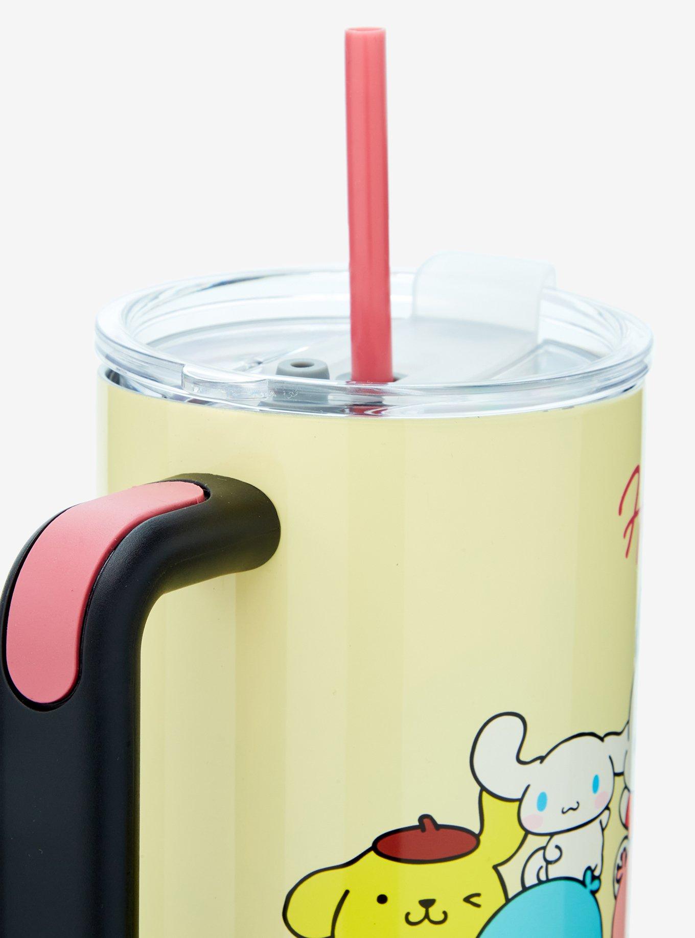 Sanrio Hello Kitty and Friends Group Portrait Straw Tumbler with Handle &mdash; BoxLunch Exclusive, , alternate