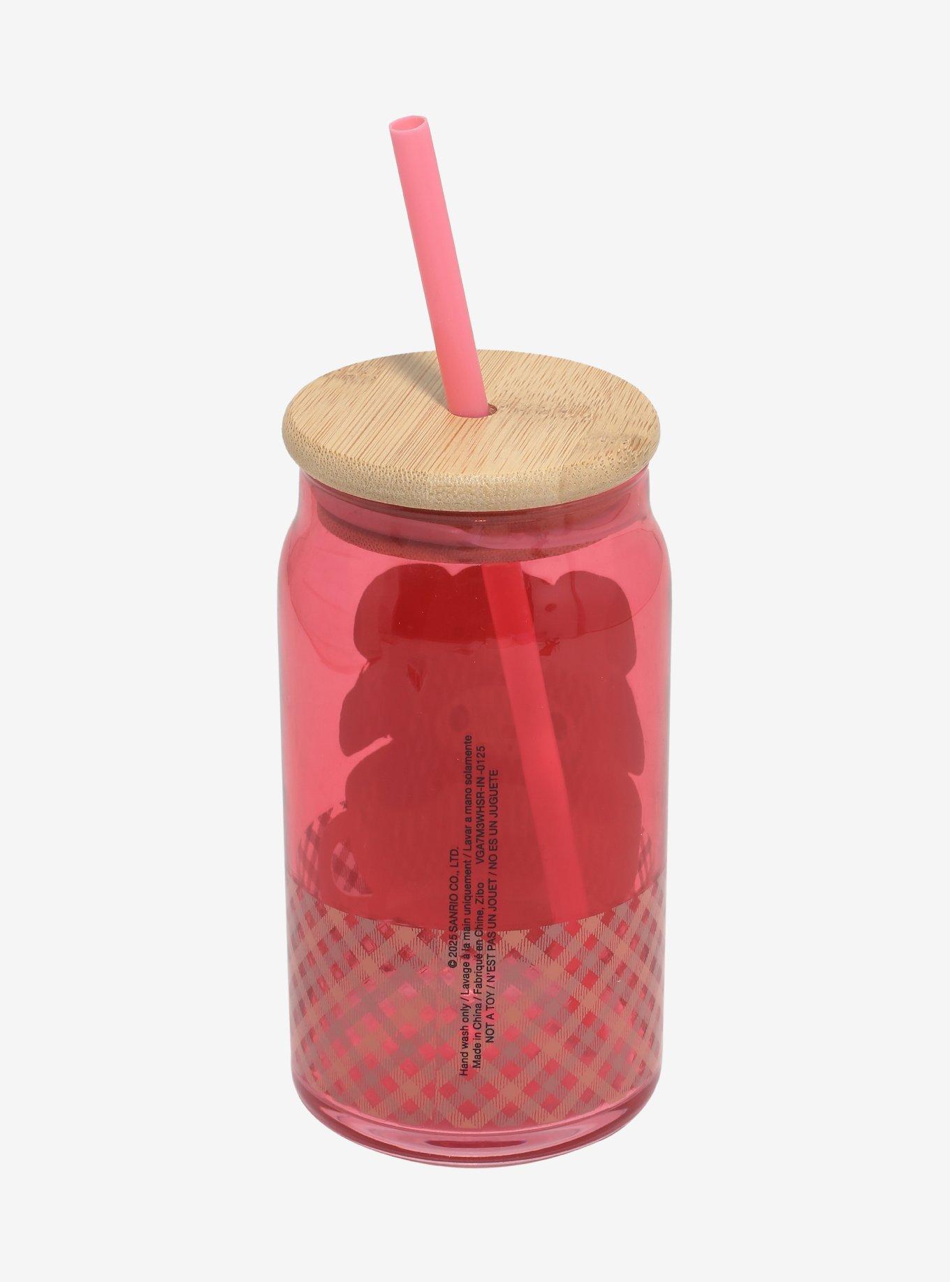 Sanrio My Melody Latte Bear Glass Cup with Straw, , hi-res