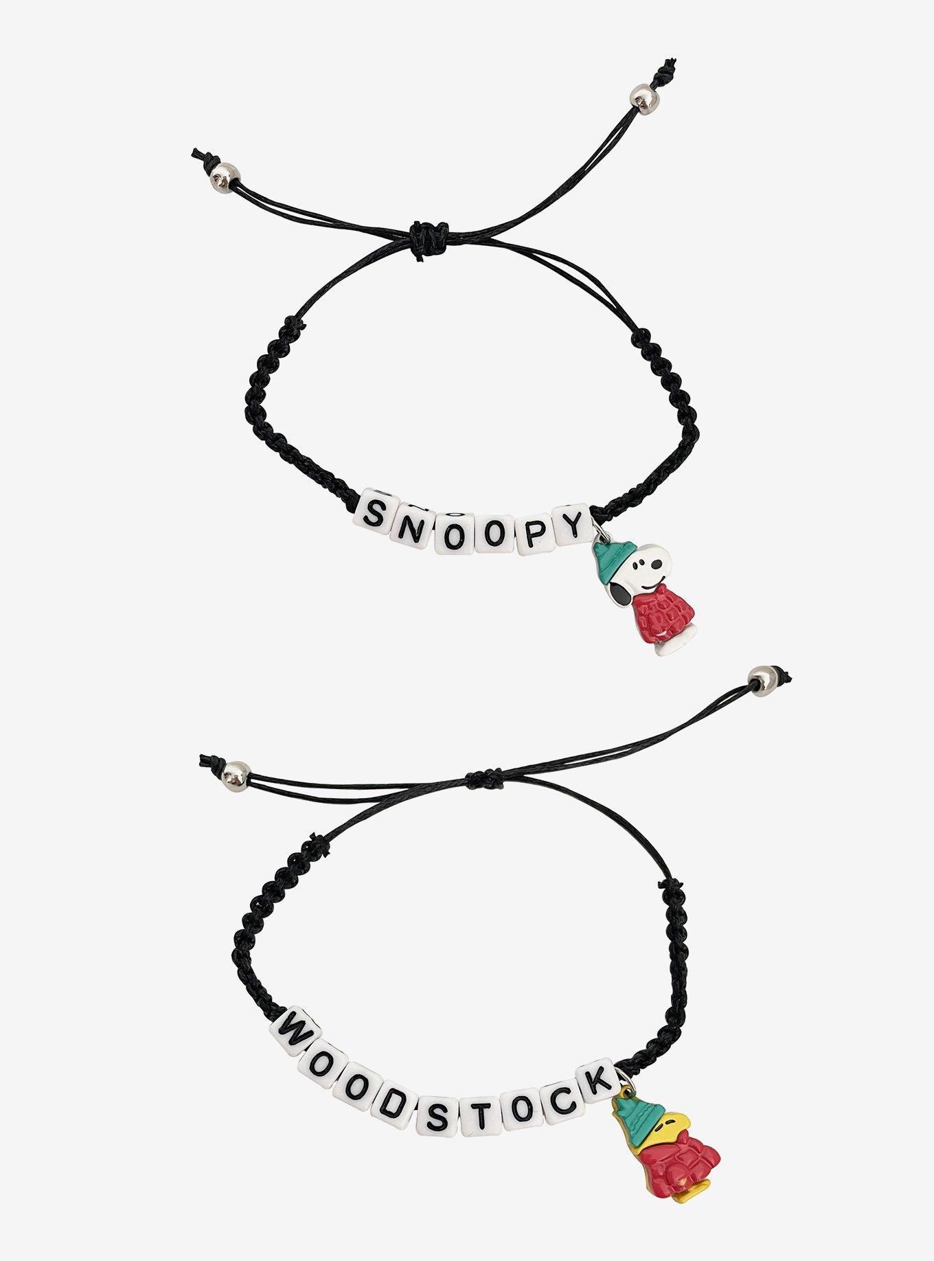 Peanuts Snoopy & Woodstock Puffer Jacket Best Friend Bracelet Set, , alternate