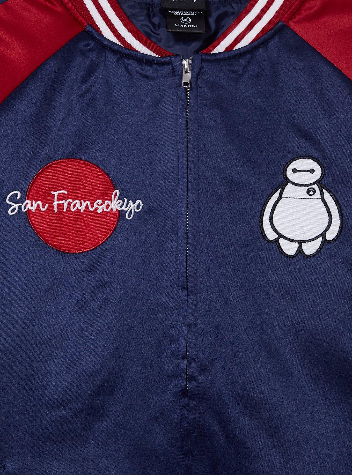 Disney Big Hero 6 Baymax Satin Bomber Jacket - BoxLunch Exclusive, RED  NAVY, alternate