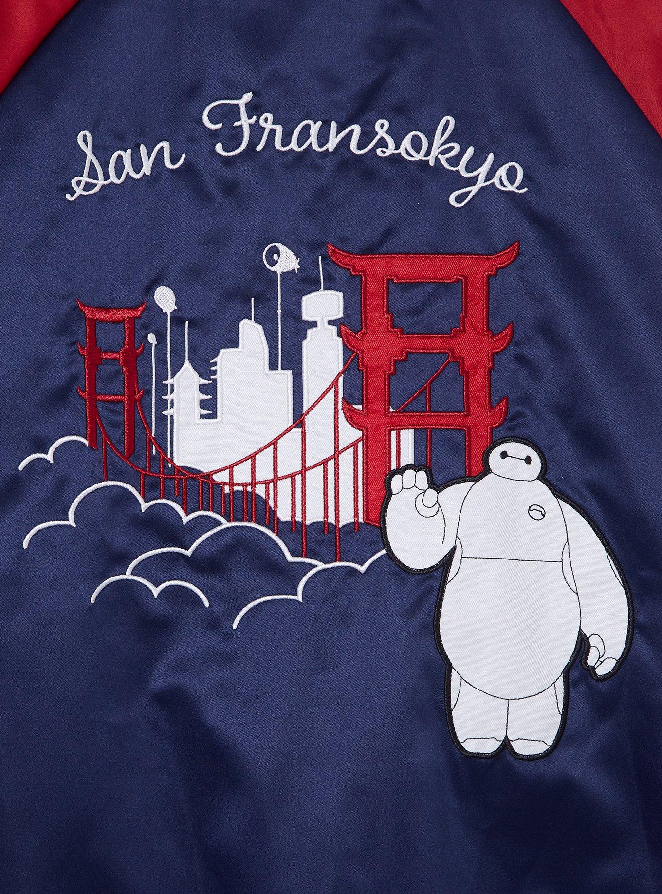 Disney Big Hero 6 Baymax Satin Bomber Jacket - BoxLunch Exclusive, RED  NAVY, alternate