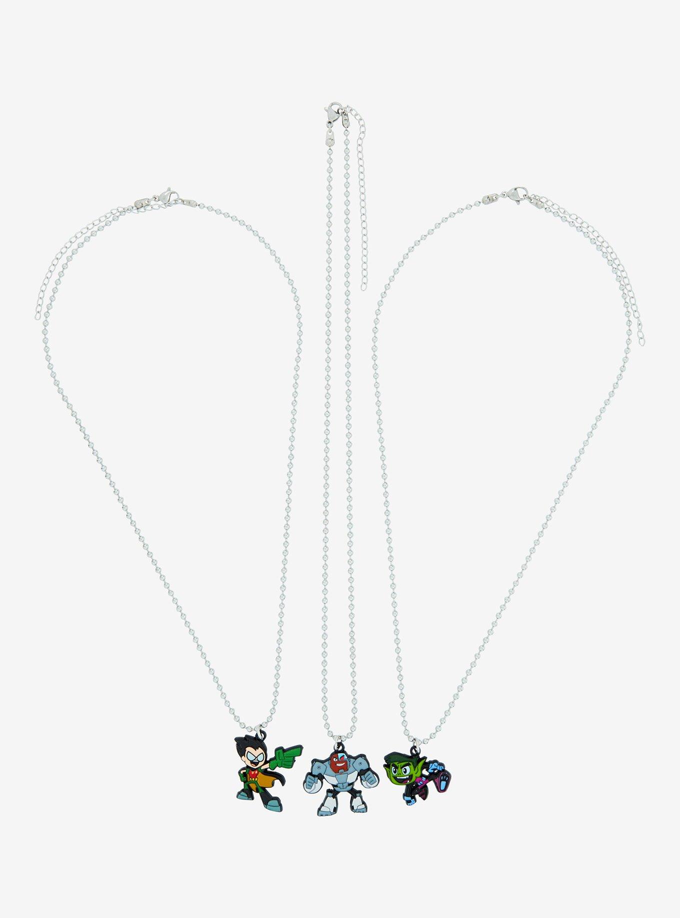 Teen Titans Go! Trio Icon Necklace Set, , alternate