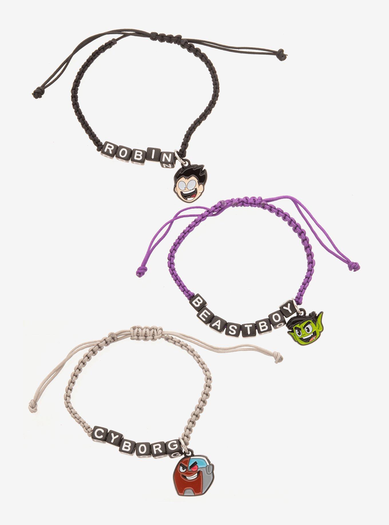 Teen Titans Go! Cord Bracelet Set, , alternate