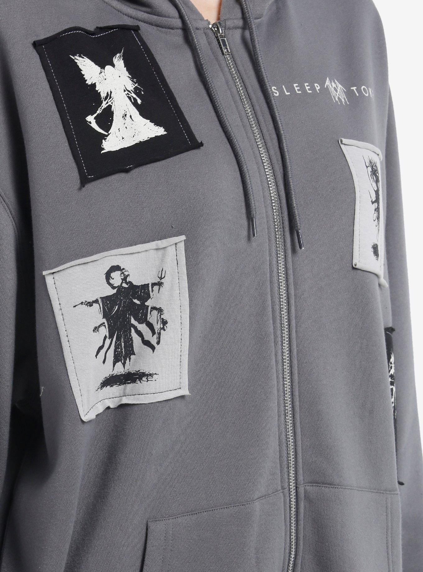 Sleep Token Patches Hoodie, GREY, alternate