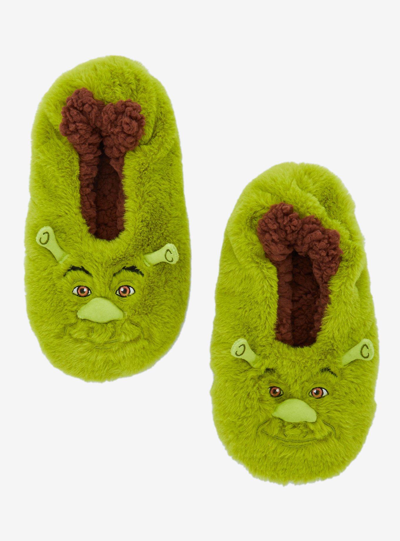 DreamWorks Shrek Fuzzy Portrait Slipper Socks, , alternate