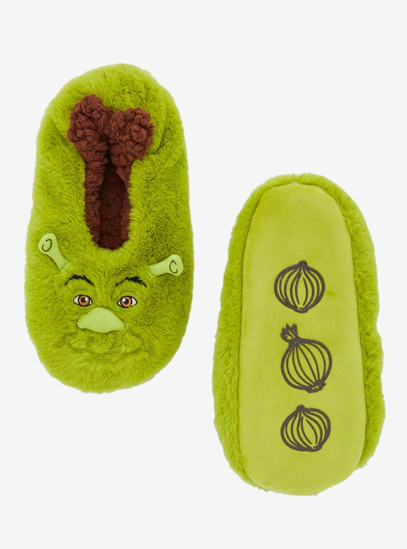 DreamWorks Shrek Fuzzy Portrait Slipper Socks, , alternate