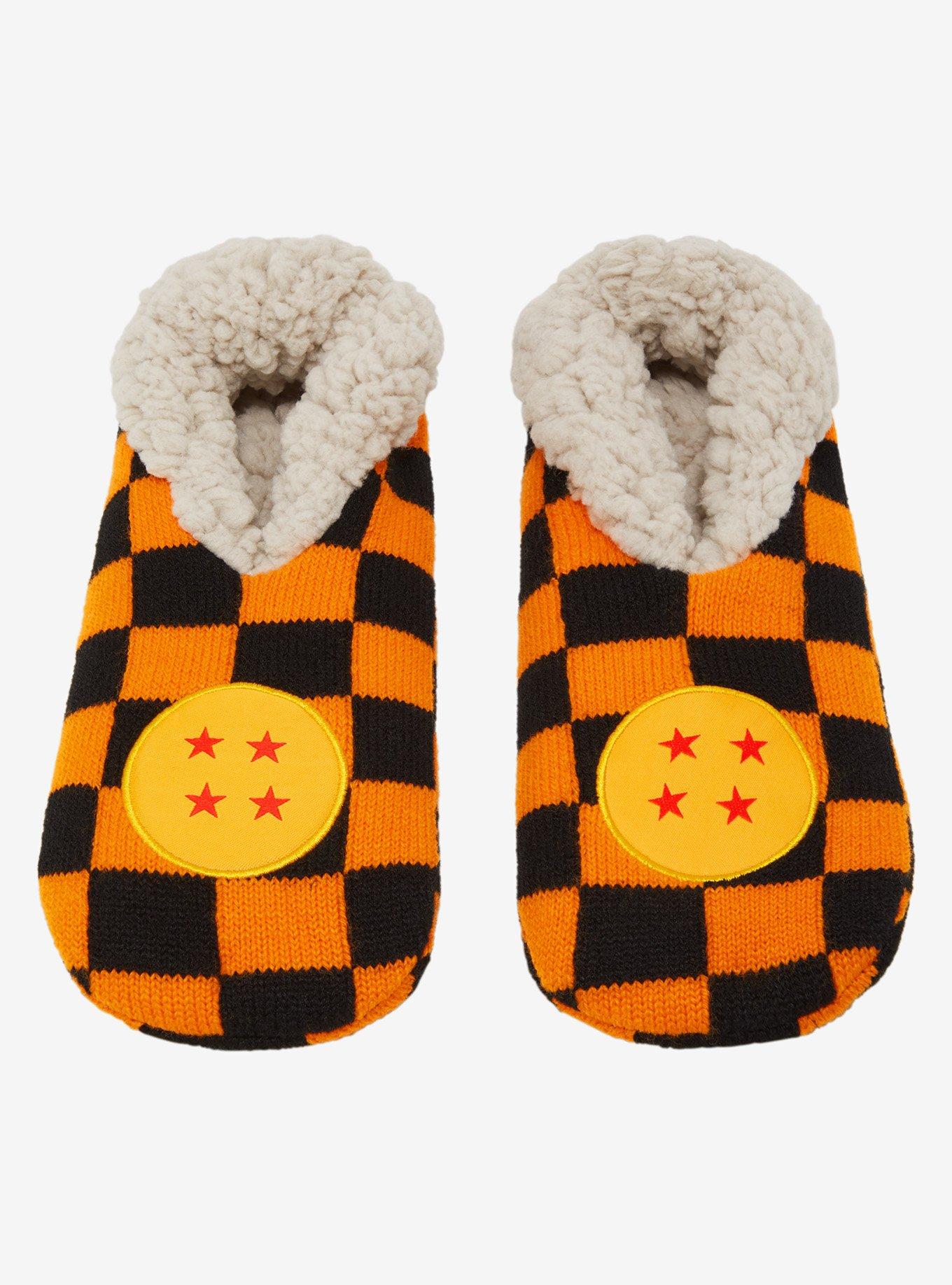 Dragon Ball Z Checkered Dragon Ball Slipper Socks - BoxLunch Exclusive, , hi-res
