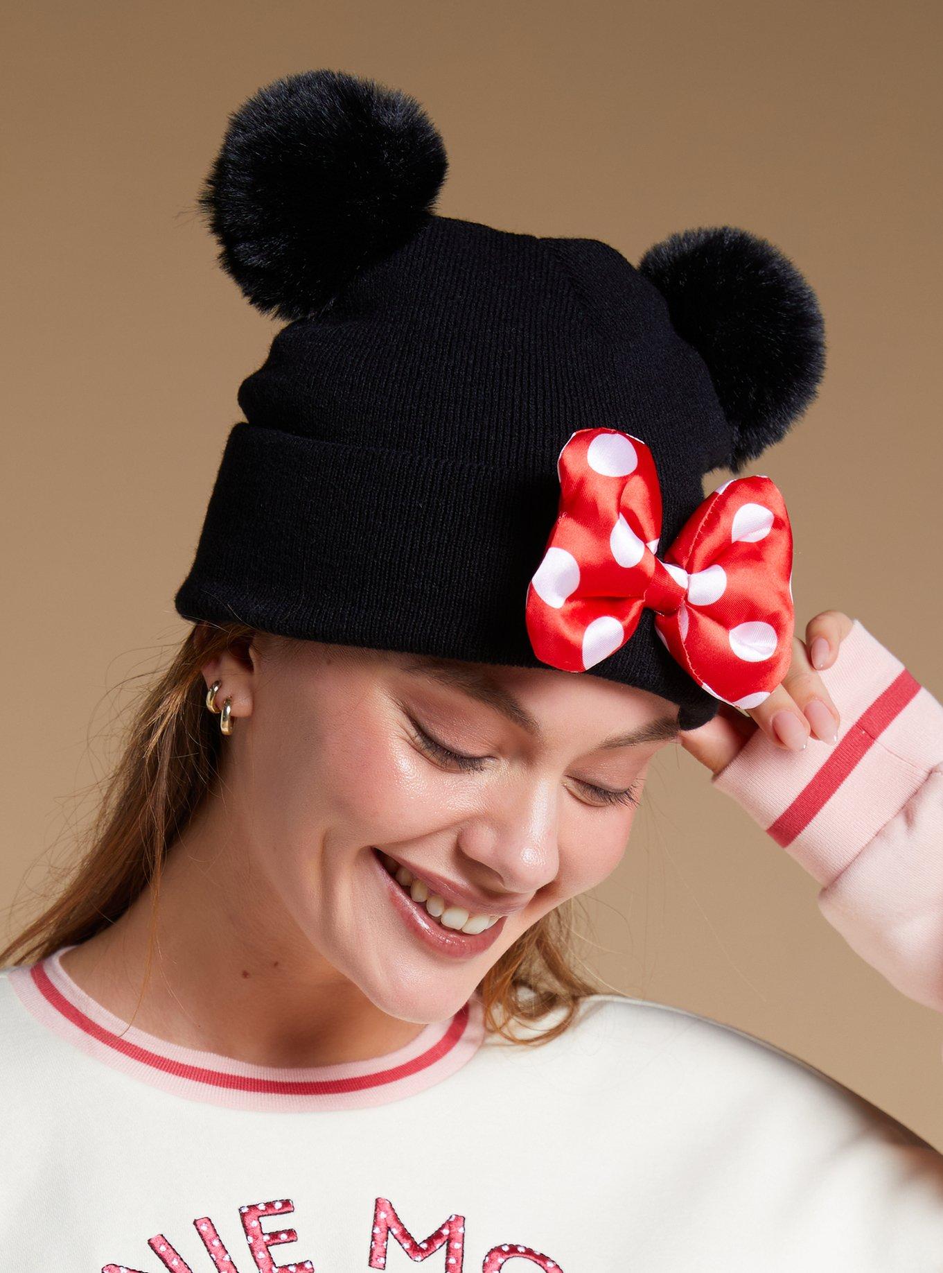 Disney Minnie Mouse Pom Pom Ears Beanie - BoxLunch Exclusive, , alternate