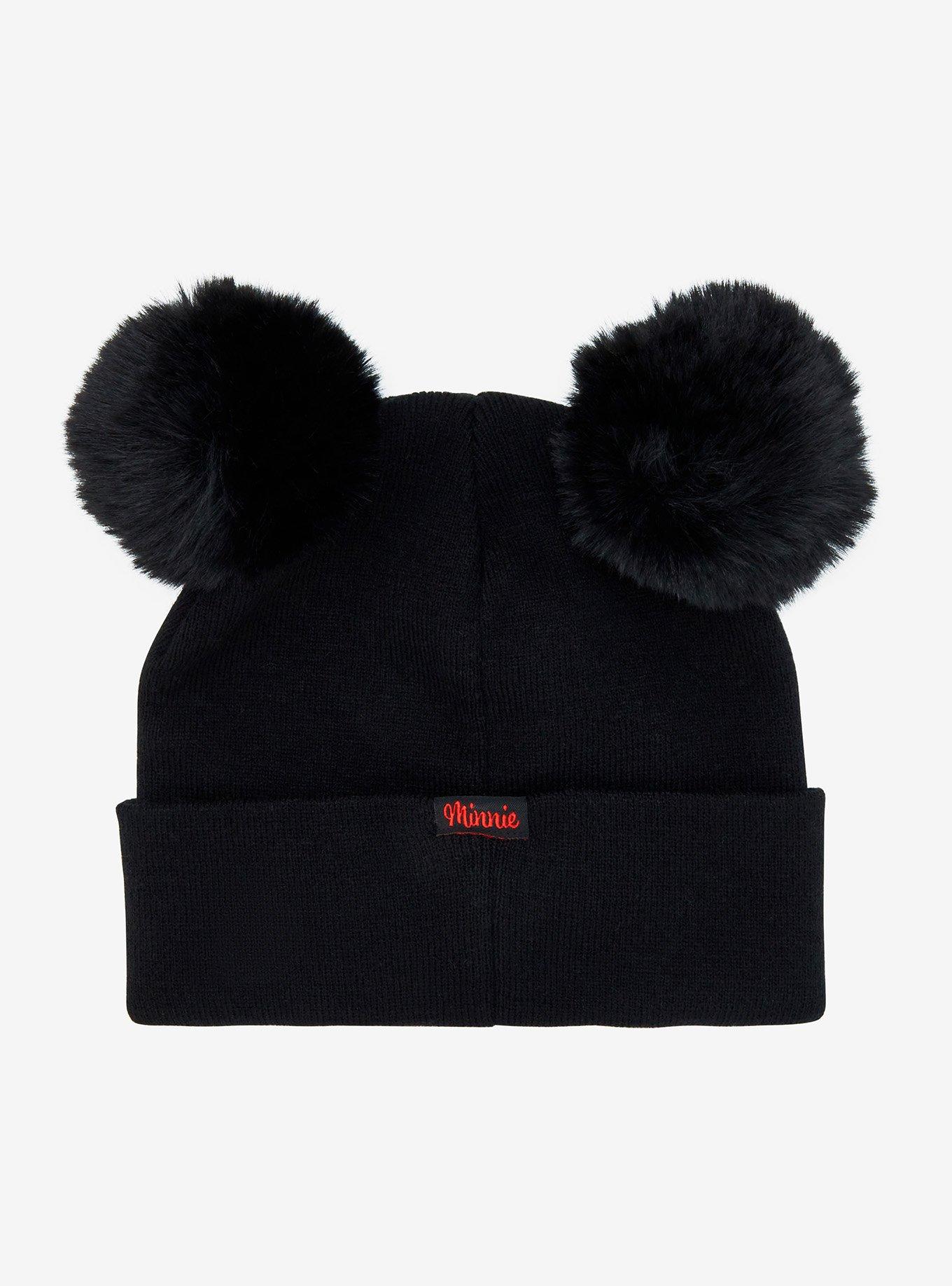 Disney Minnie Mouse Pom Pom Ears Beanie - BoxLunch Exclusive, , alternate