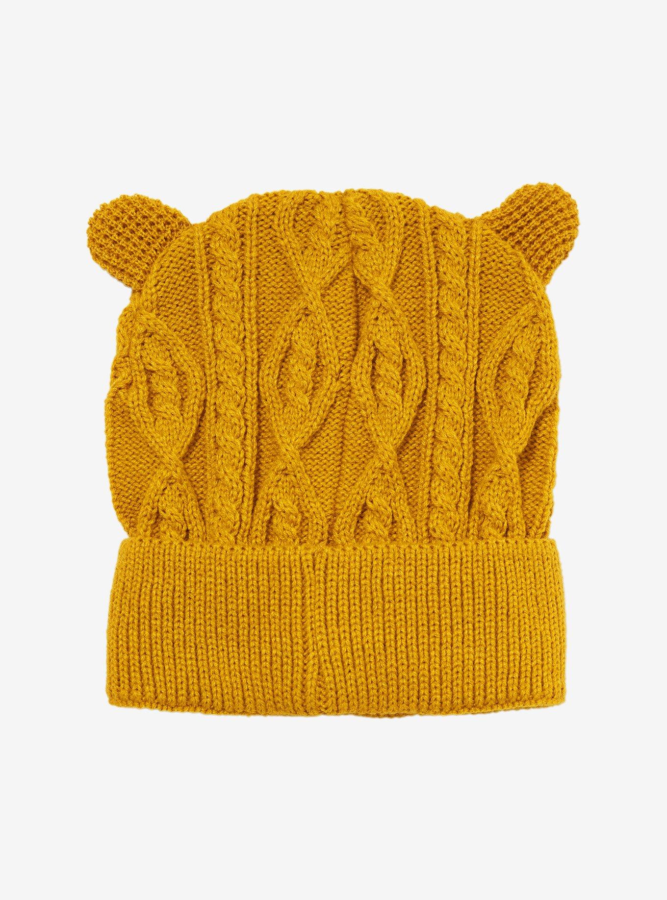 Disney Winnie the Pooh Cable Knit Pooh Bear Ears Beanie - BoxLunch Exclusive, , alternate