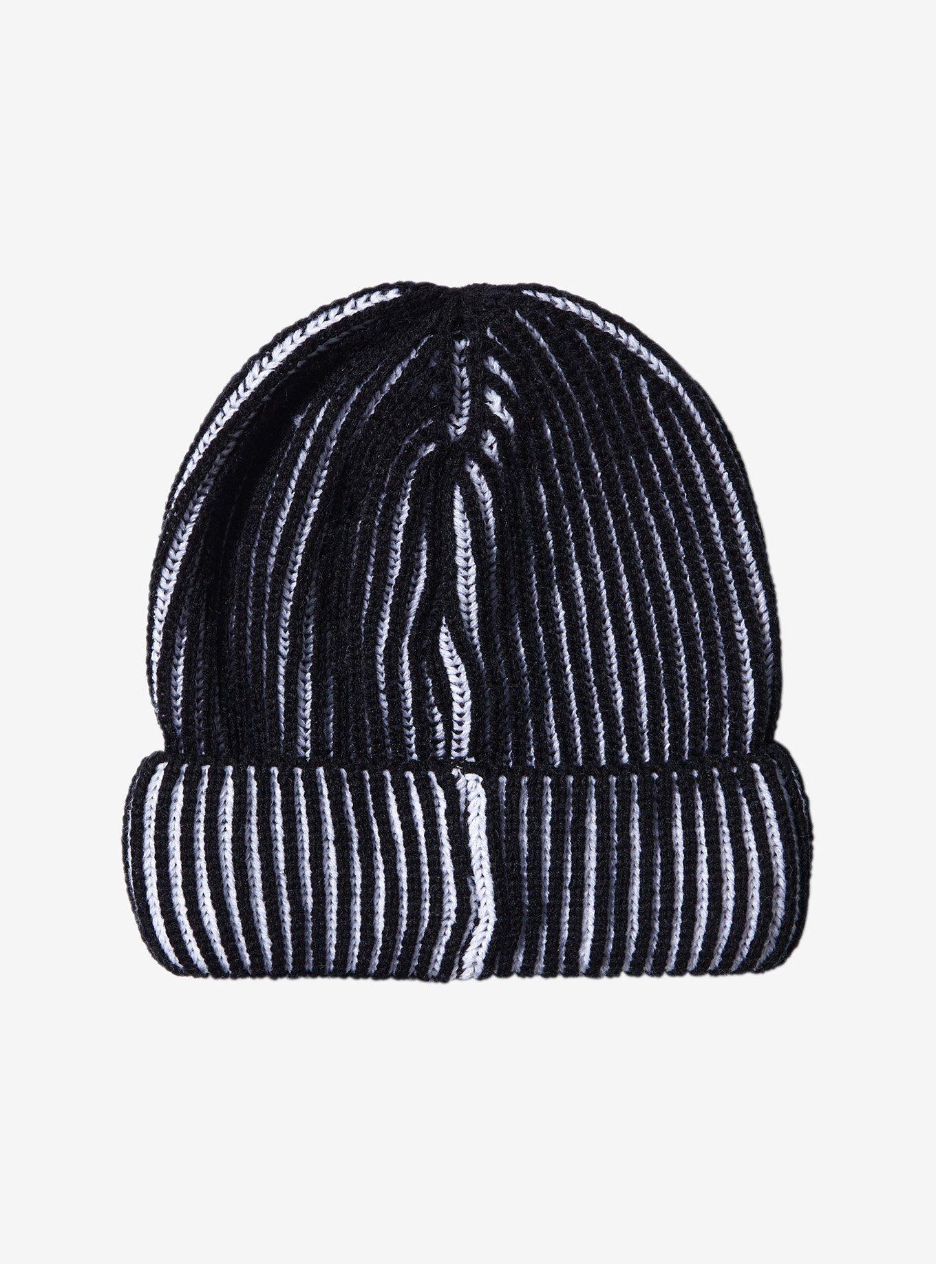 Disney The Nightmare Before Christmas Zero Black & White Ribbed Beanie — BoxLunch Exclusive, , alternate