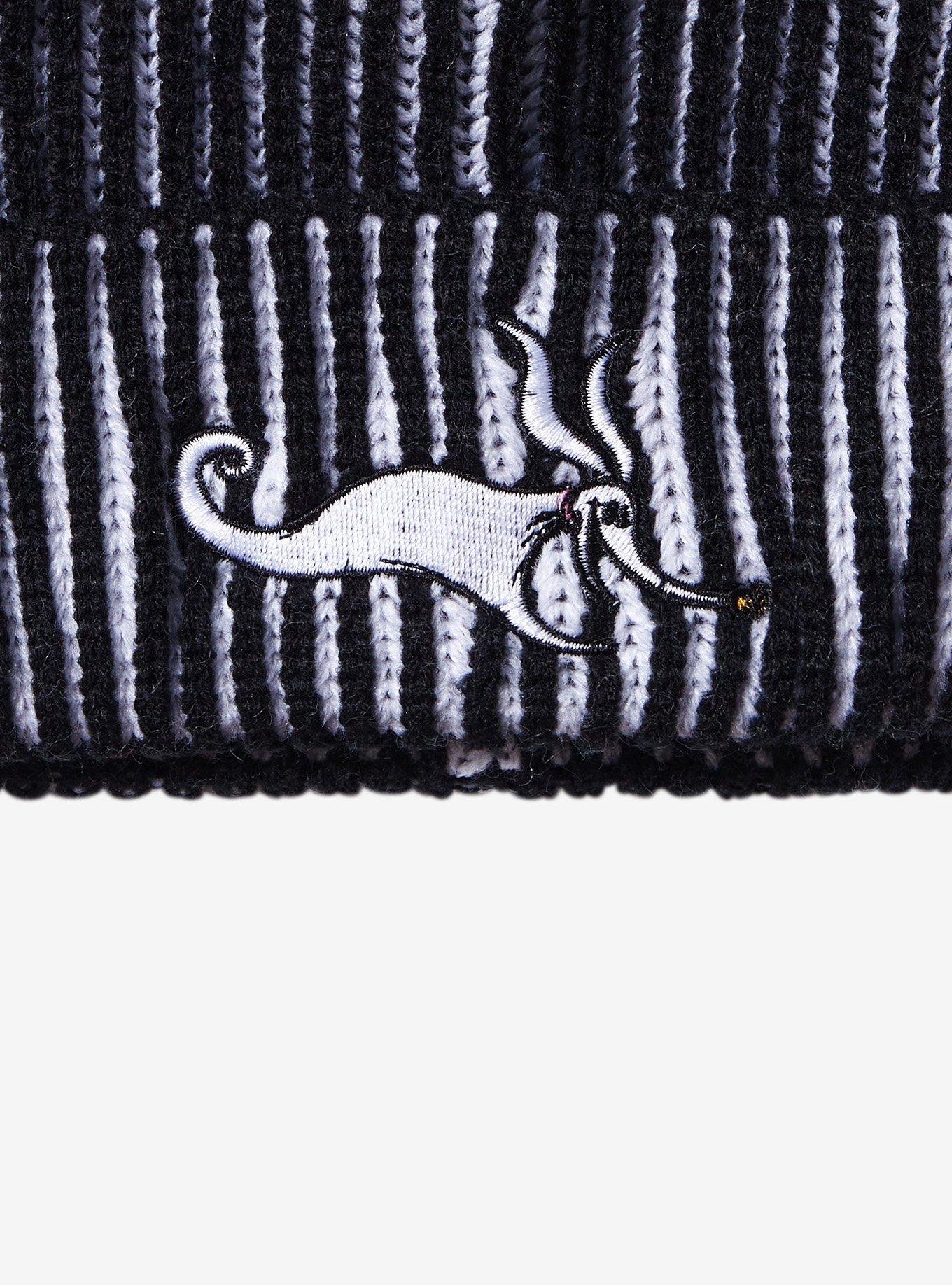 Disney The Nightmare Before Christmas Zero Black & White Ribbed Beanie &mdash; BoxLunch Exclusive, , alternate