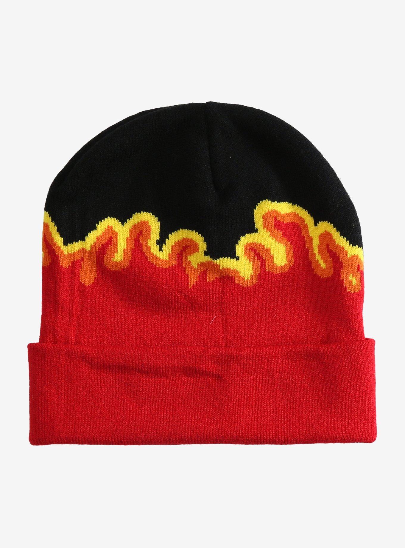 Disney Pixar Cars Lightning McQueen Flame Beanie — BoxLunch Exclusive, , alternate