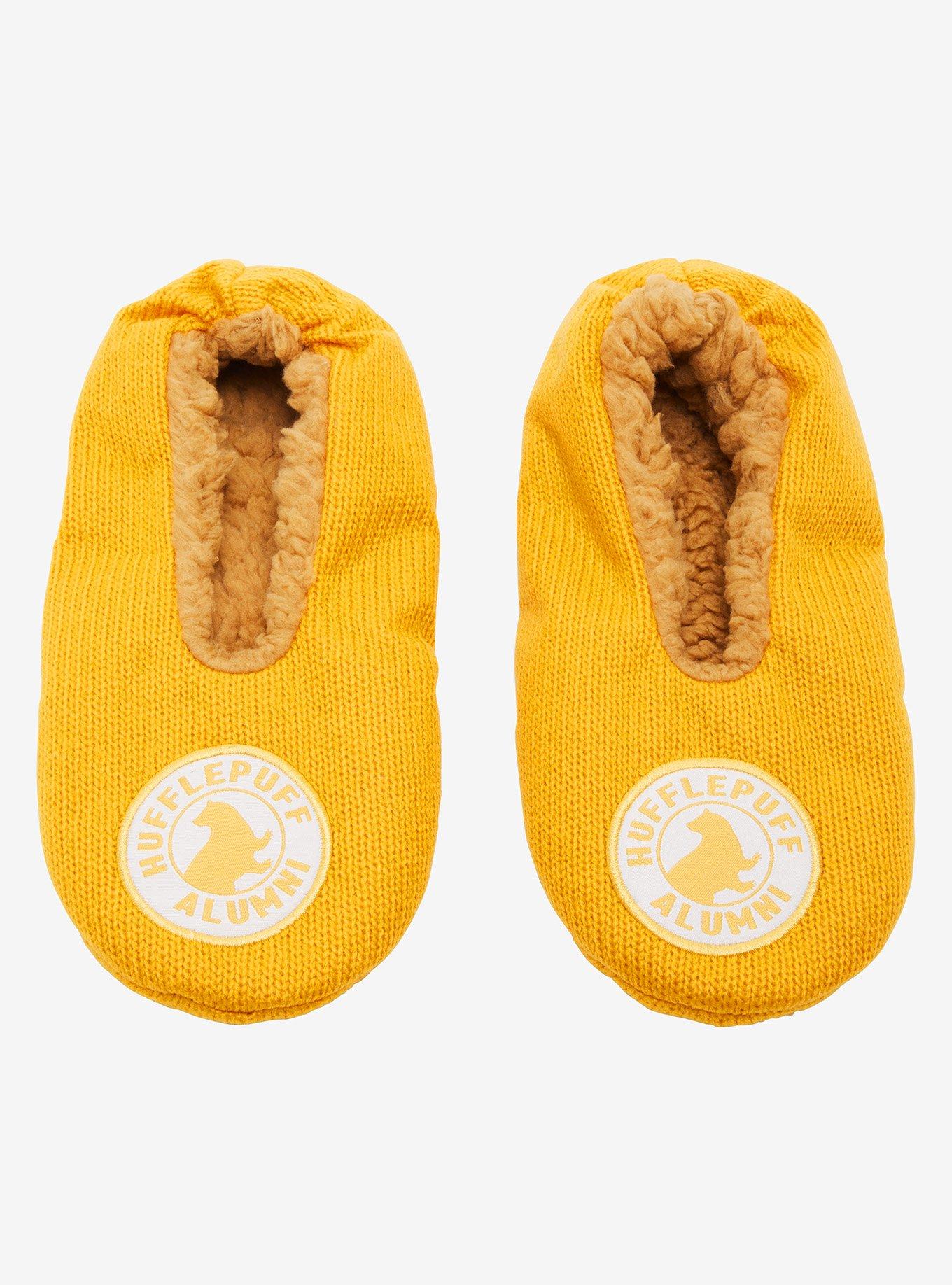 Harry Potter Hufflepuff Alumni Patch Slipper Socks &mdash; BoxLunch Exclusive, , alternate