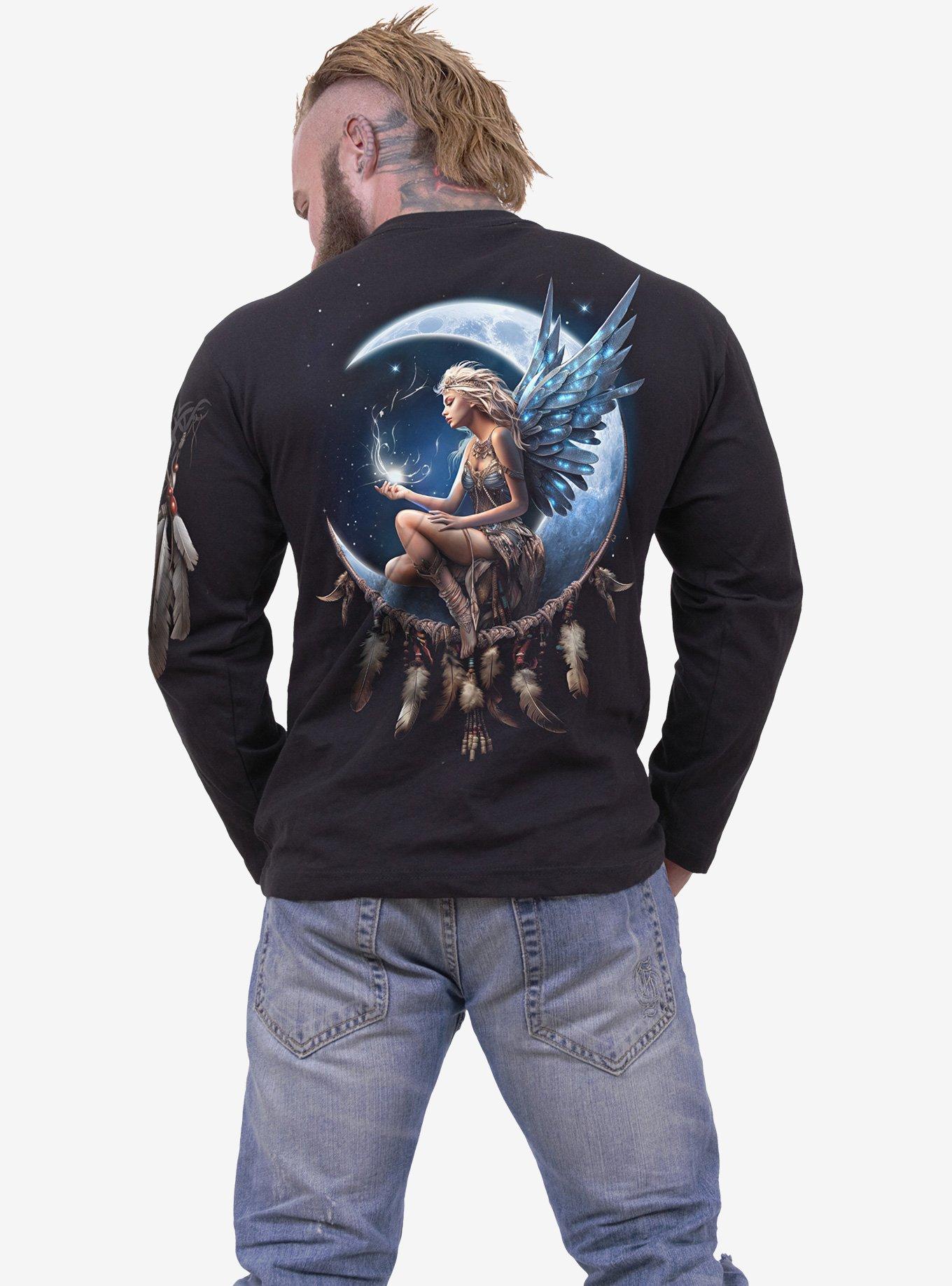 Moon Fairy Long Sleeve T-Shirt, BLACK, alternate