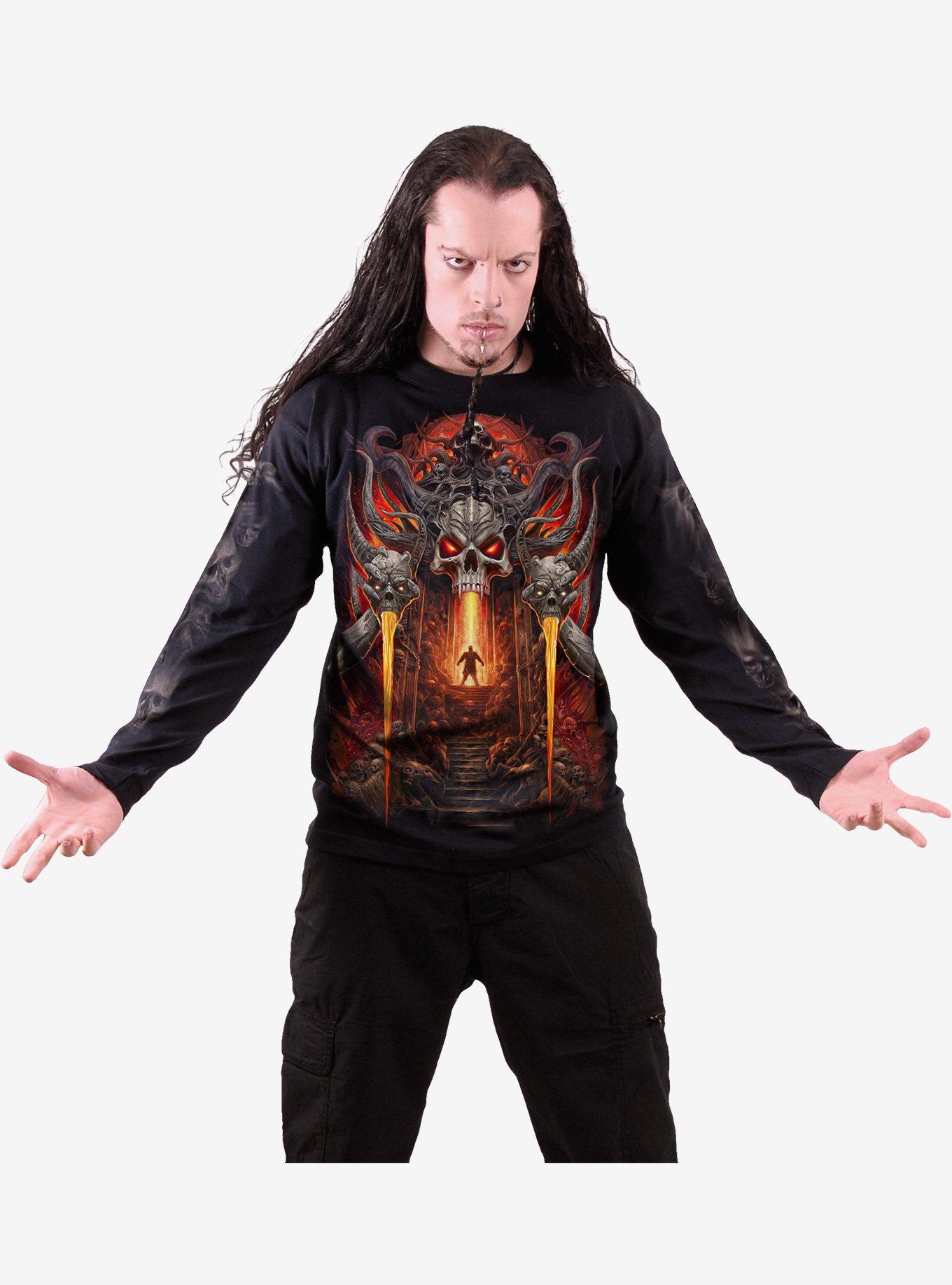 Gates of Hell Long Sleeve T-Shirt, BLACK, alternate