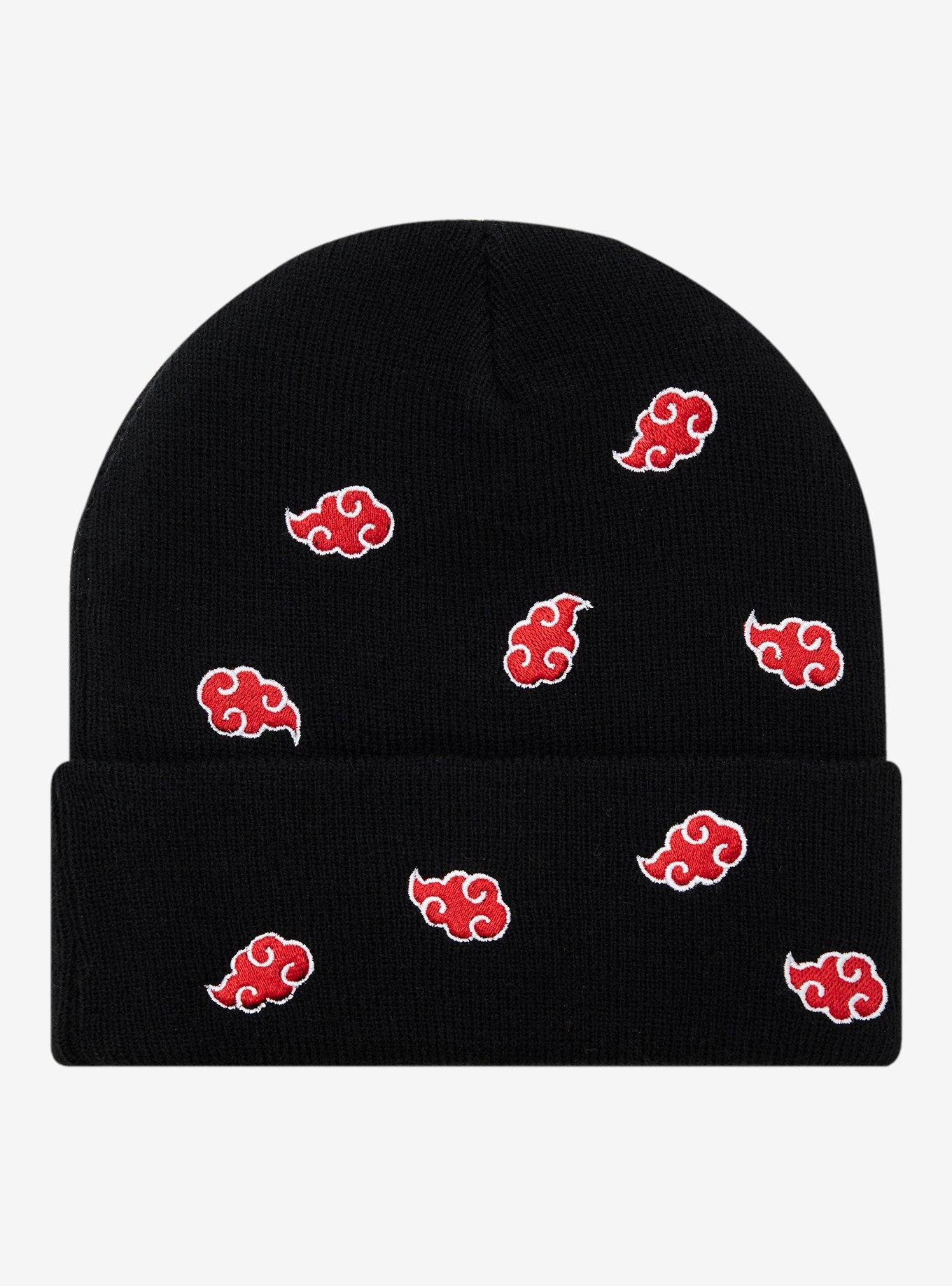 Naruto Shippuden Akatsuki Cloud Allover Print Beanie - BoxLunch Exclusive, , hi-res