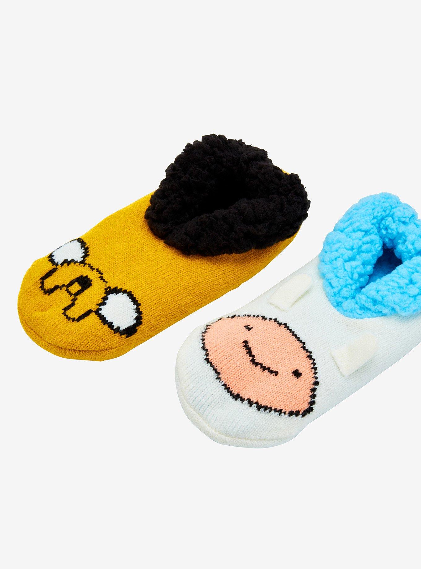 Adventure Time Finn & Jake Mismatched Slipper Socks &mdash; BoxLunch Exclusive, , alternate