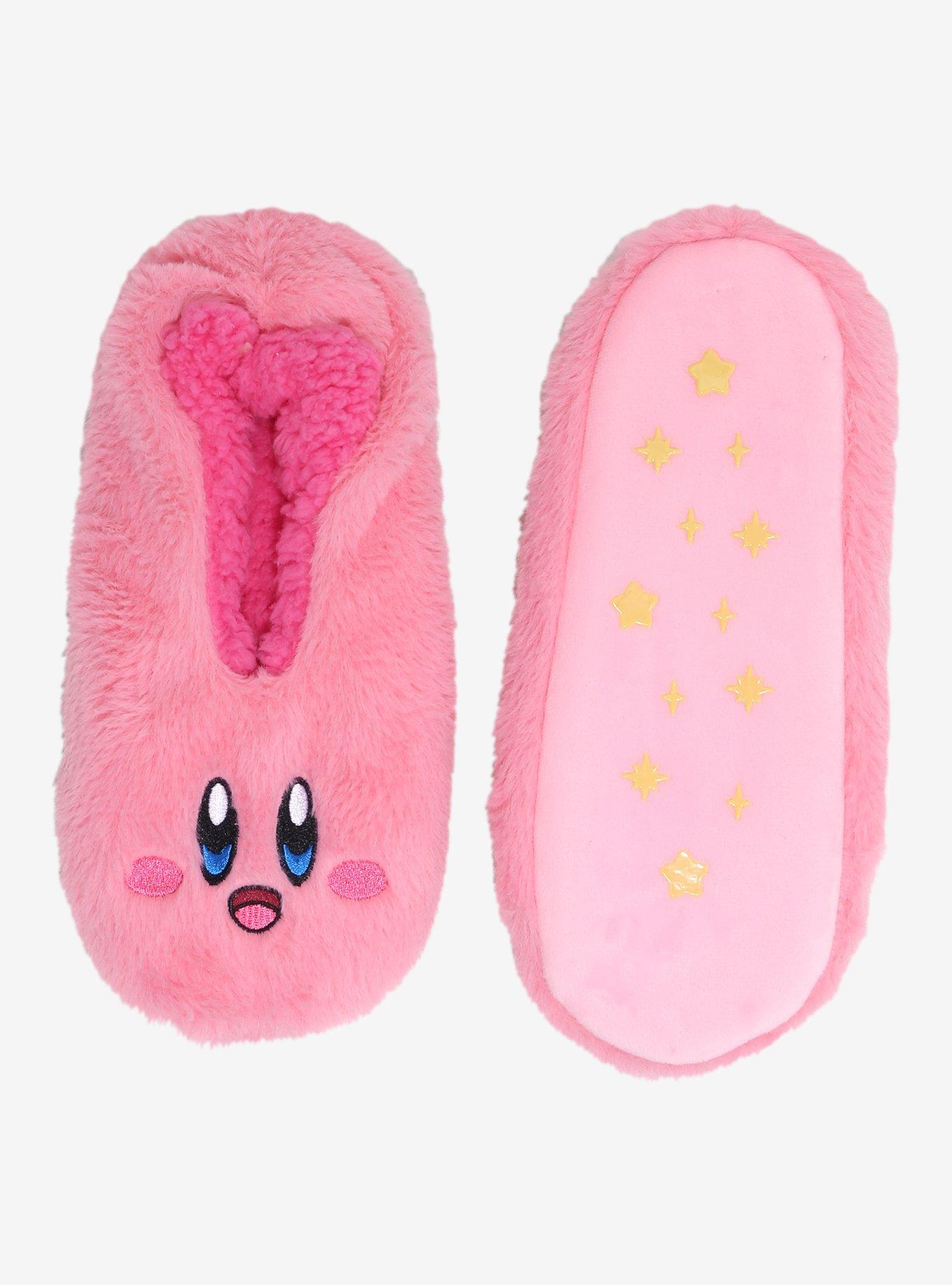 Nintendo Kirby Face Fuzzy Slipper Socks - BoxLunch Exclusive, , hi-res