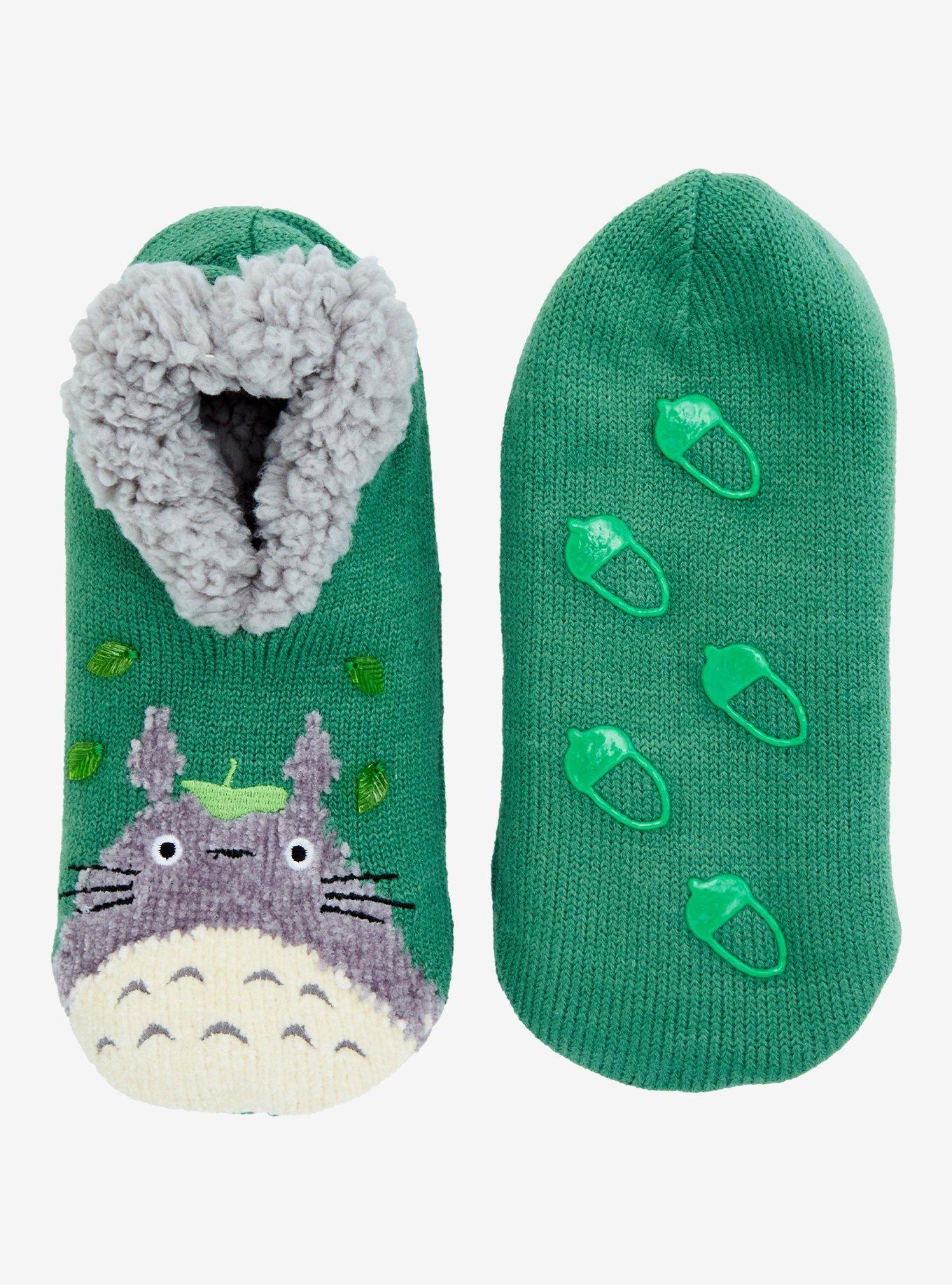 Studio Ghibli My Neighbor Totoro Leaves Slipper Socks — BoxLunch Exclusive, , alternate