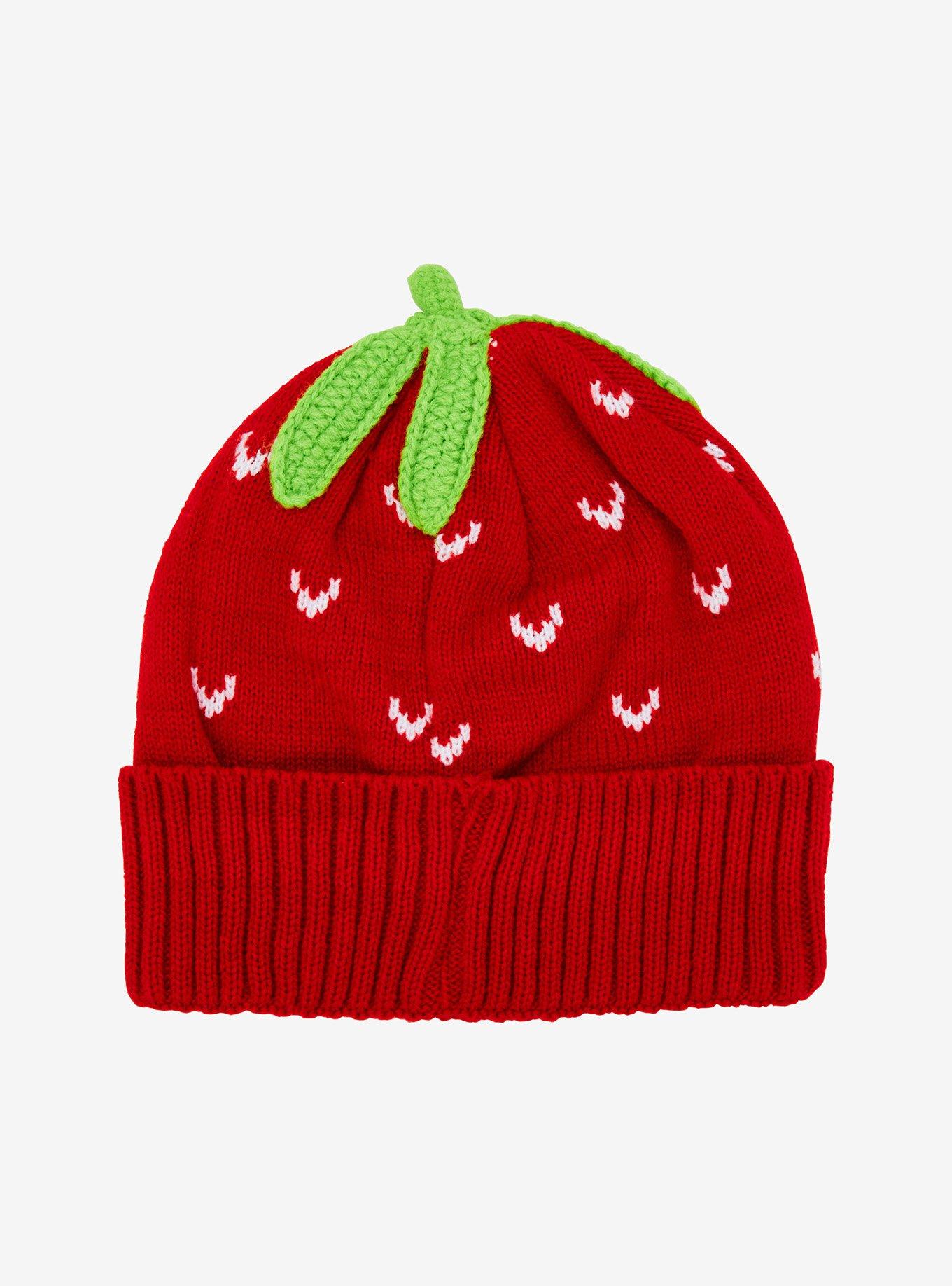 Strawberry Shortcake Strawberry Knit Beanie — BoxLunch Exclusive, , alternate