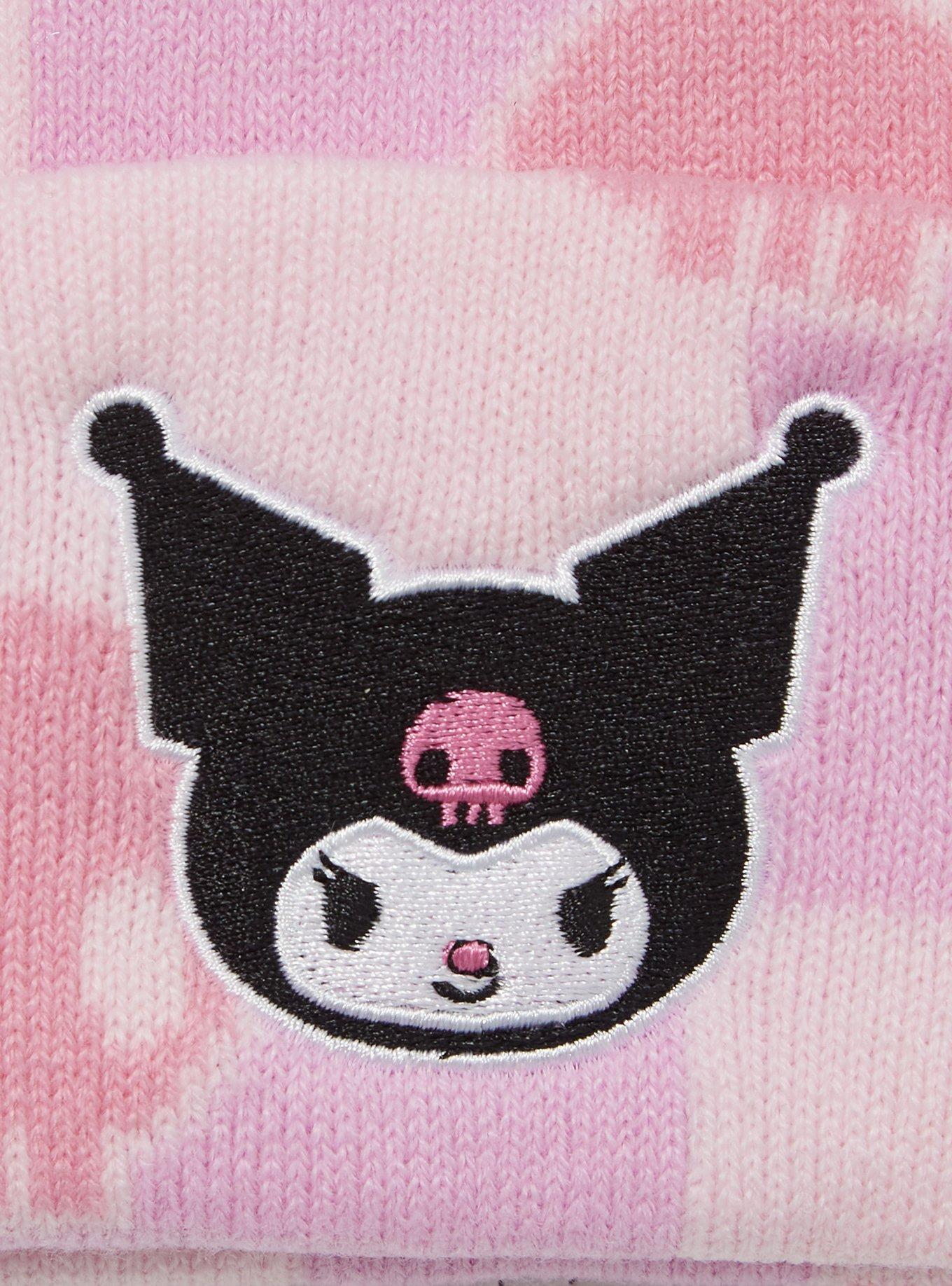 Sanrio Kuromi Skull Checkered Beanie, , alternate