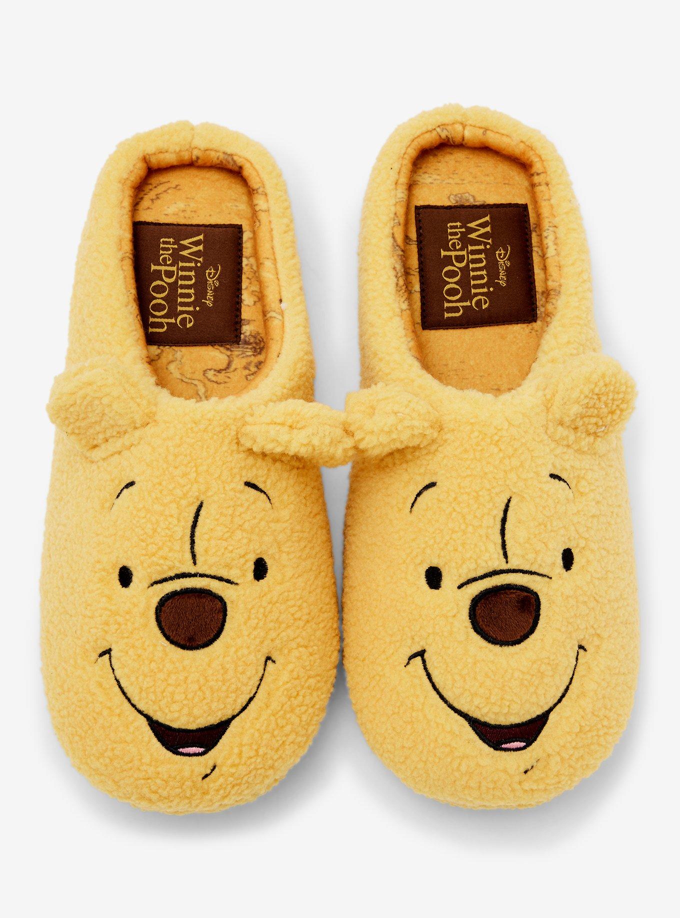 Disney Winnie the Pooh Figural Pooh Bear Women's Sherpa Slippers — BoxLunch Exclusive, MUSTARD, alternate