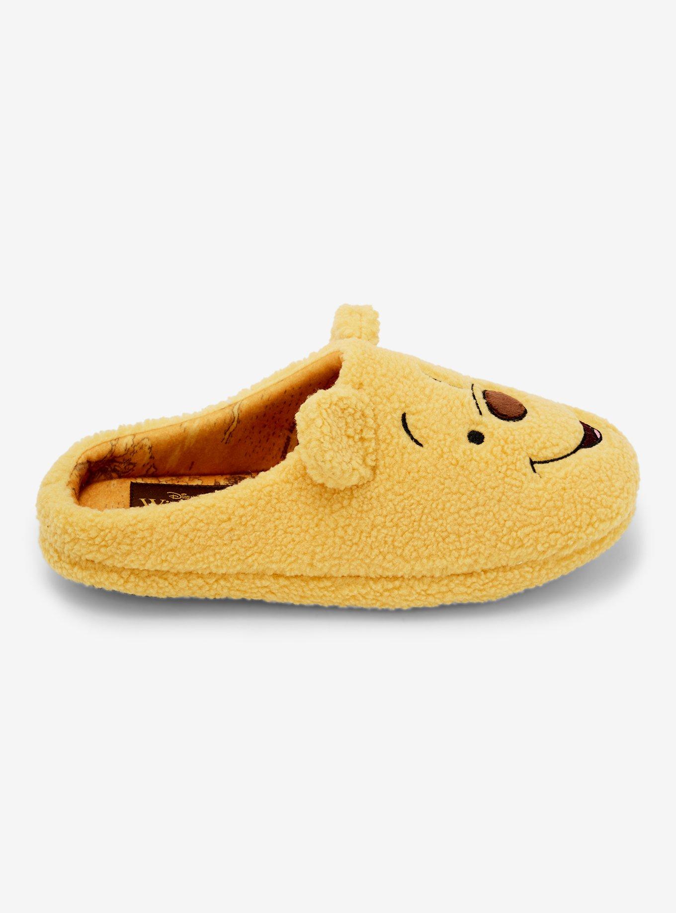 Disney Winnie the Pooh Figural Pooh Bear Women's Sherpa Slippers — BoxLunch Exclusive, MUSTARD, alternate