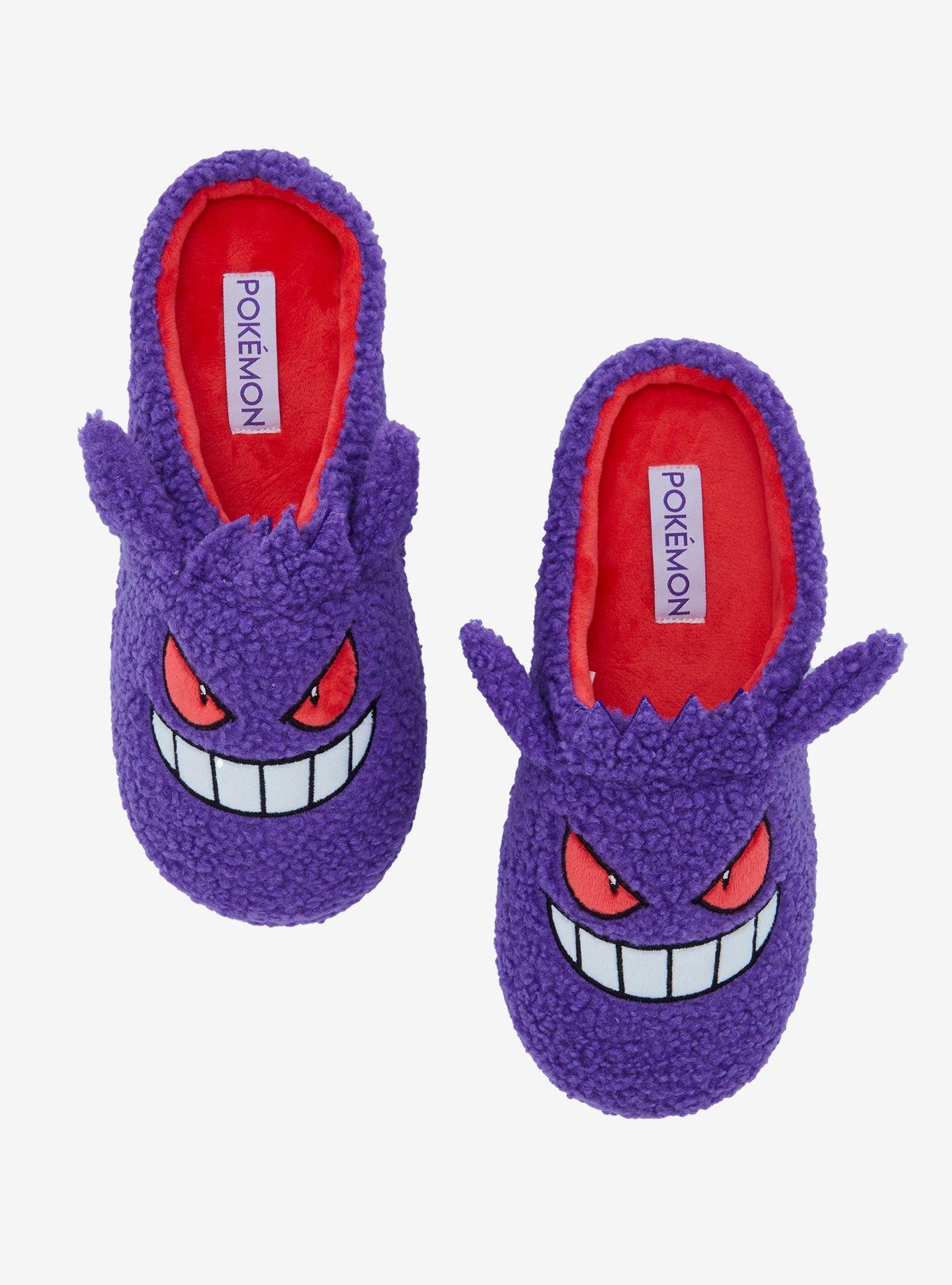 Pokémon Gengar Figural Mean's Sherpa Slippers - BoxLunch Exclusive, PURPLE, alternate