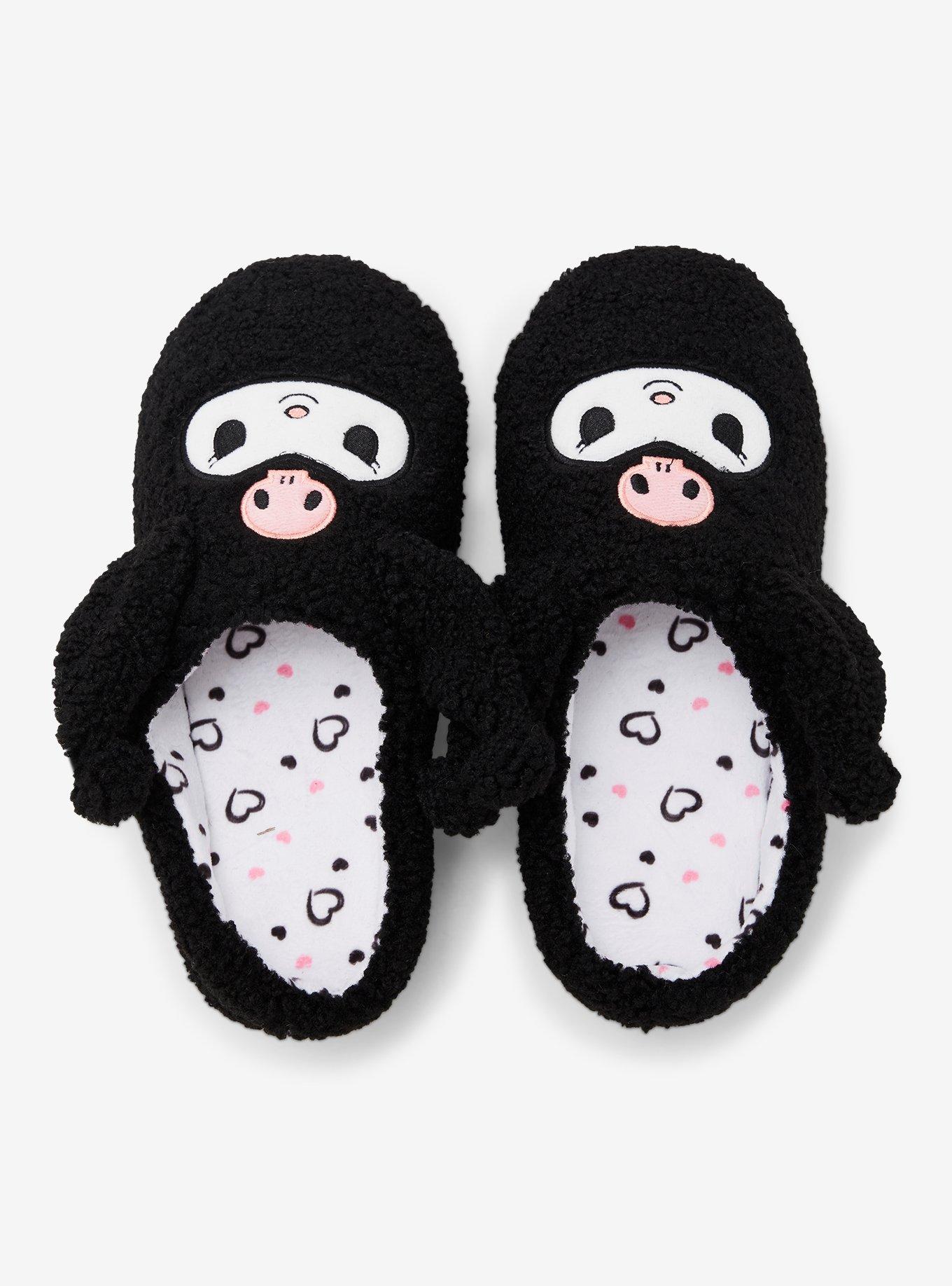 Sanrio Kuromi Figural Women's Sherpa Slippers — BoxLunch Exclusive, , hi-res