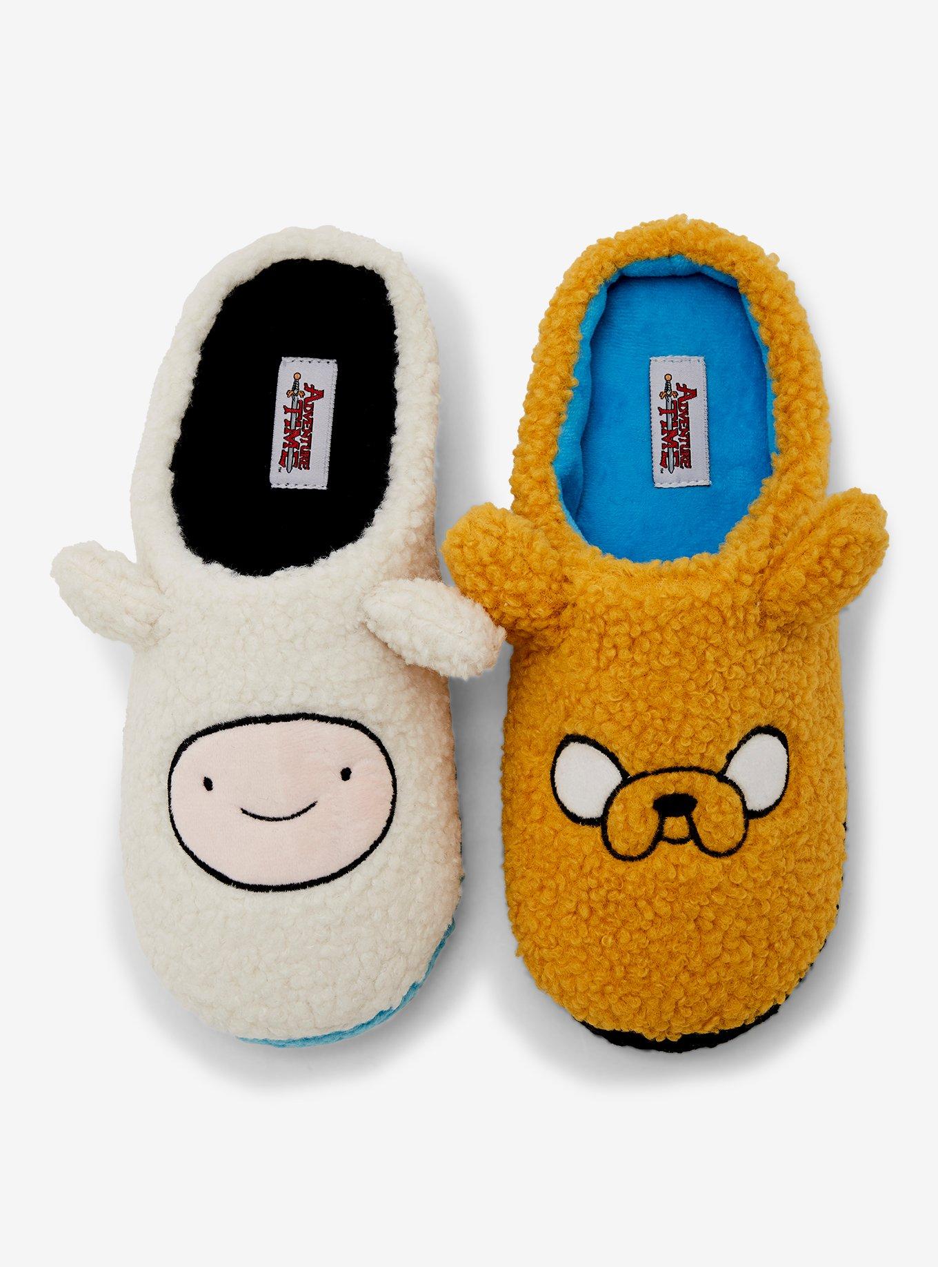 Adventure Time Finn & Jake Figural Women's Sherpa Slippers — BoxLunch Exclusive, MULTI, alternate