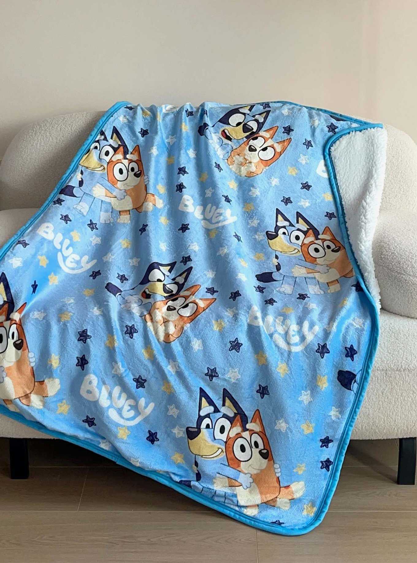 Bluey Happy Times Silk Touch Sherpa Blanket, , hi-res