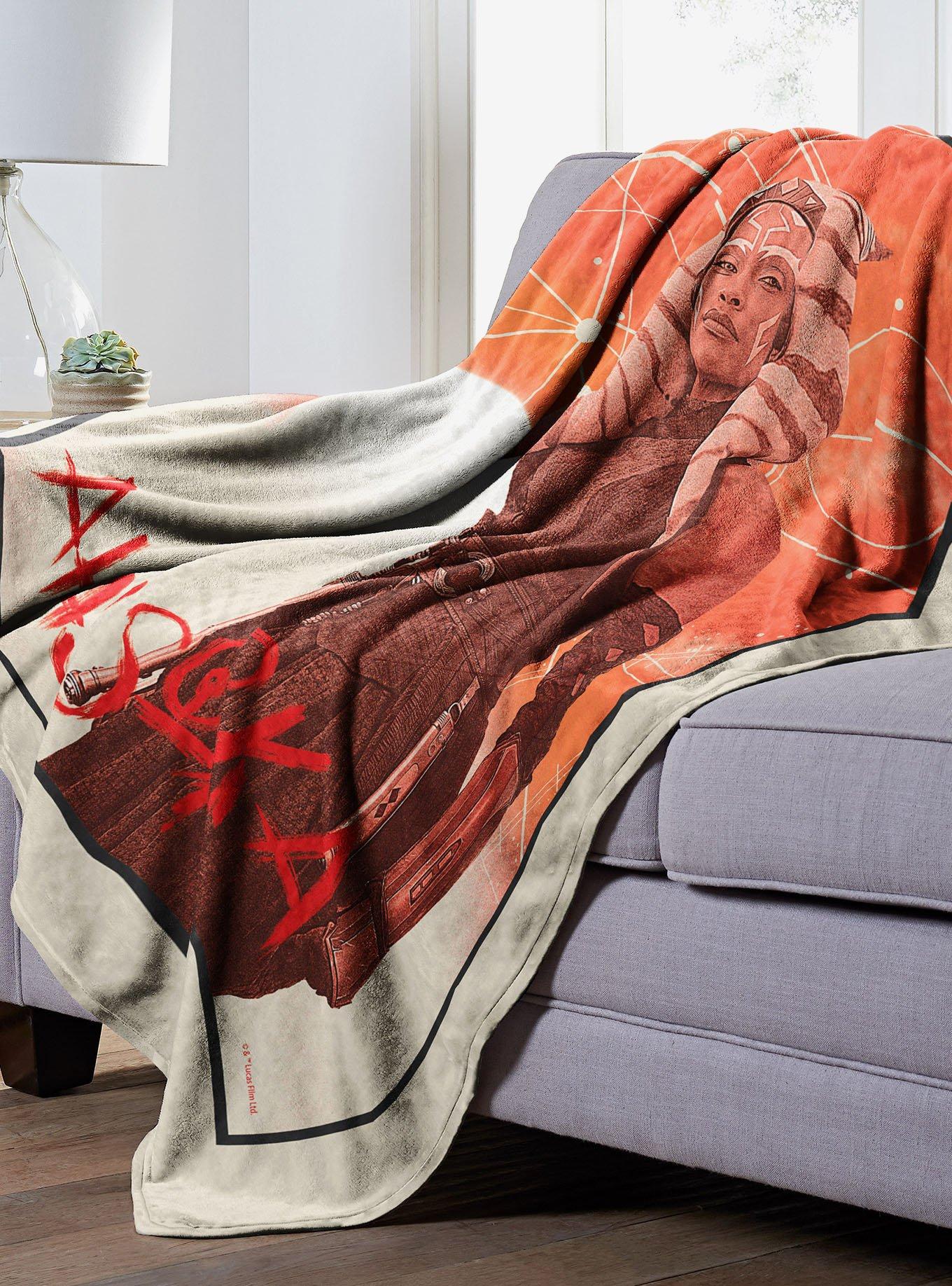 Star Wars Ahsoka Warrior Stance Silk Touch Blanket