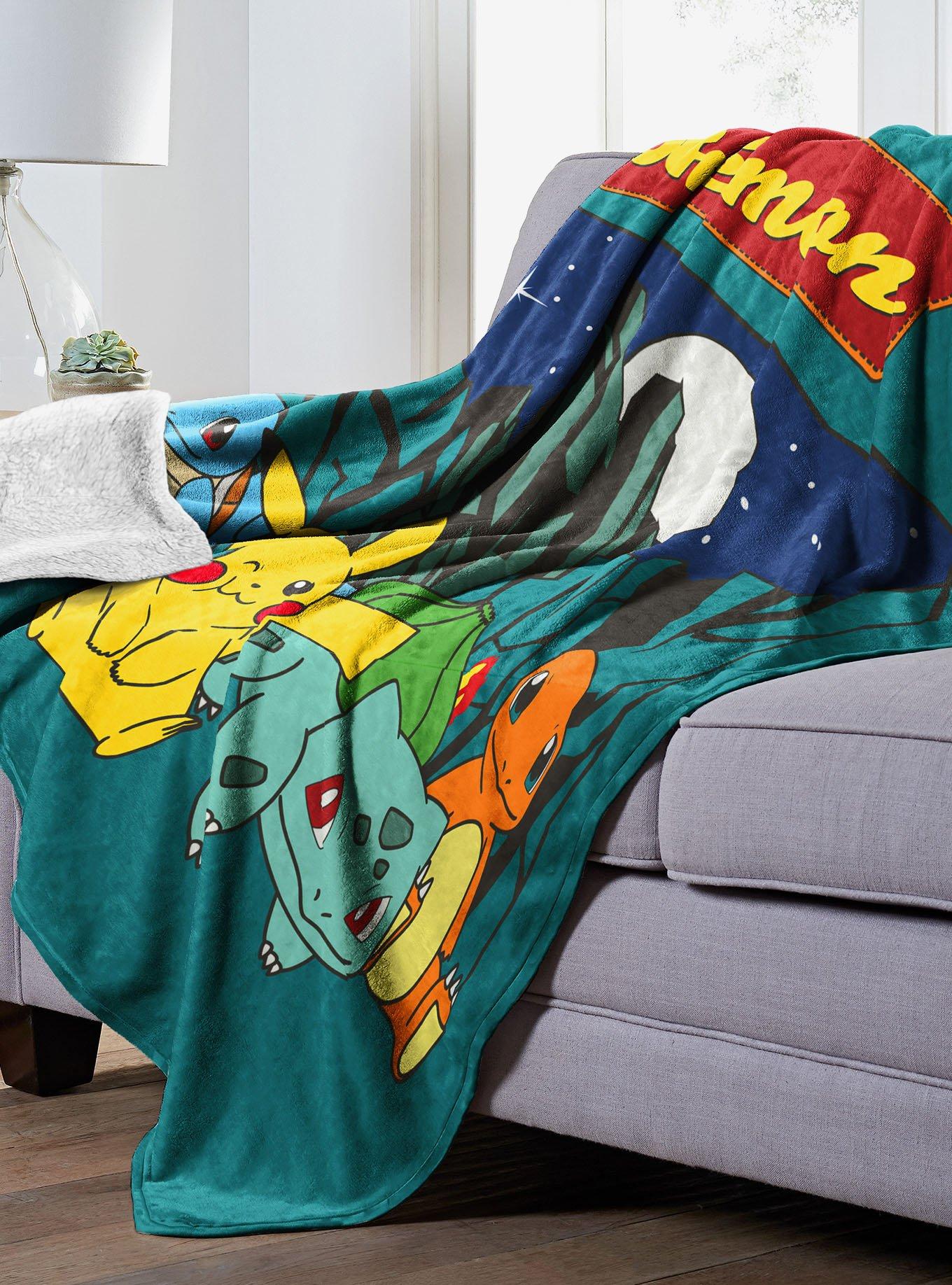 Pokémon Under the Stars Mink Sherpa Blanket, , hi-res