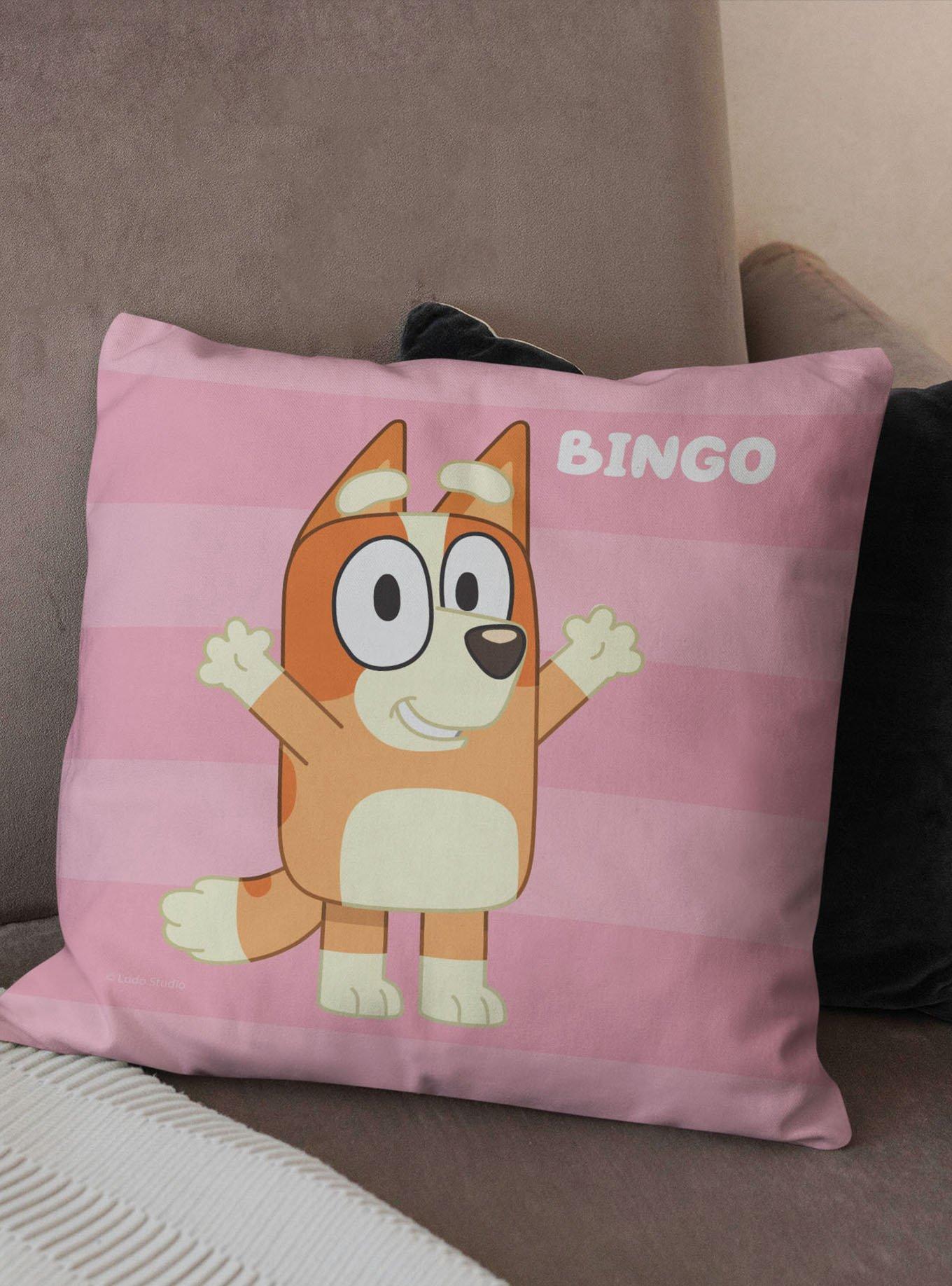 Bluey Roll Call Bingo Printed Throw Pillow, , hi-res