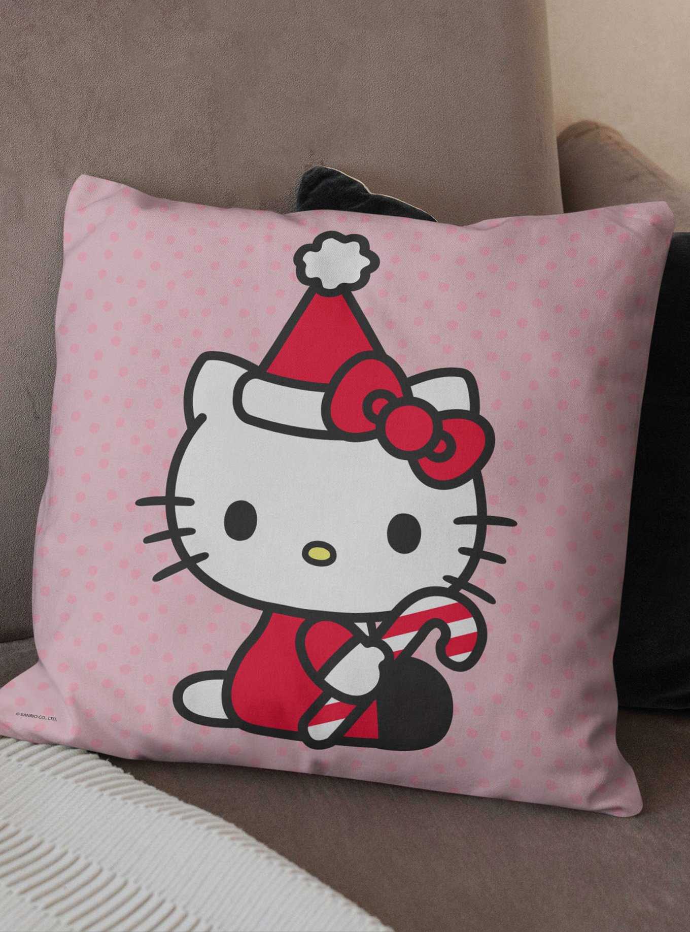 Hello Kitty Candy Cane Kitty Printed Throw Pillow, , hi-res