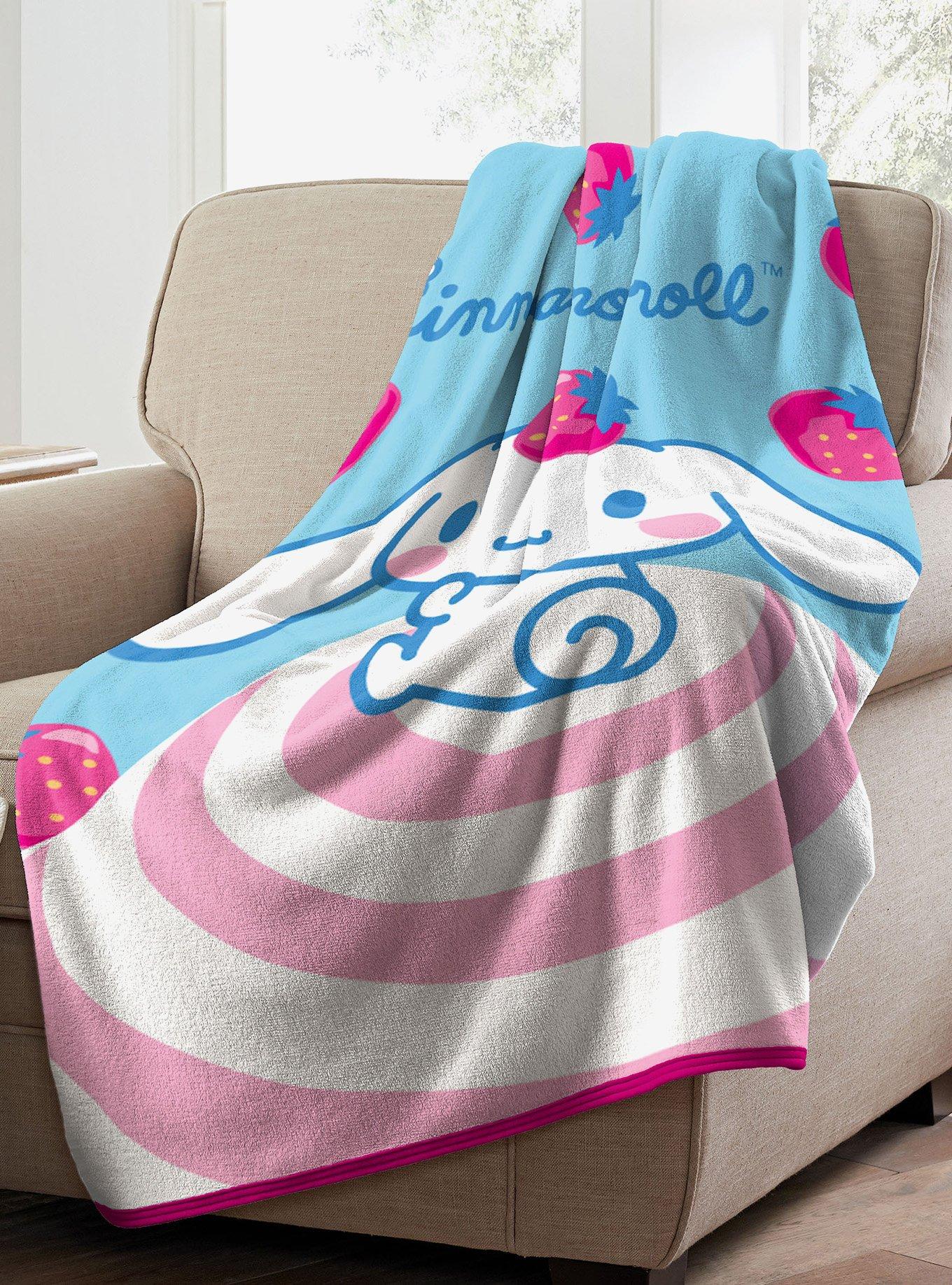 Cinnamoroll Strawberry Bun Micro Raschel Blanket