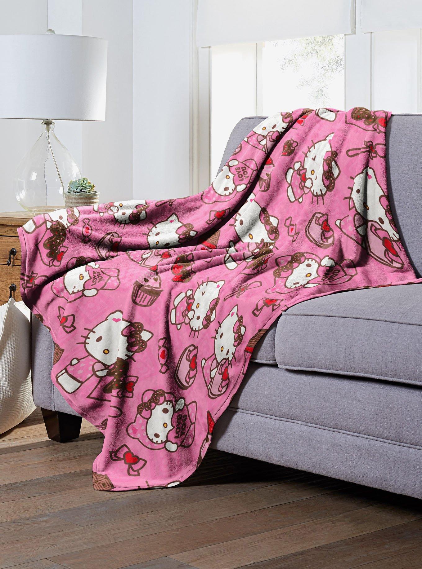 Hello Kitty Love You Much Silk Touch Blanket, , hi-res
