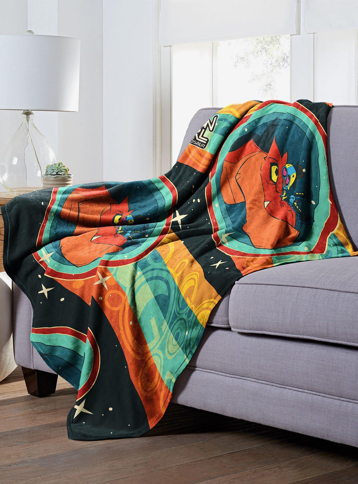 Marvel Moon Girl Retro Dino Silk Touch Blanket, , hi-res