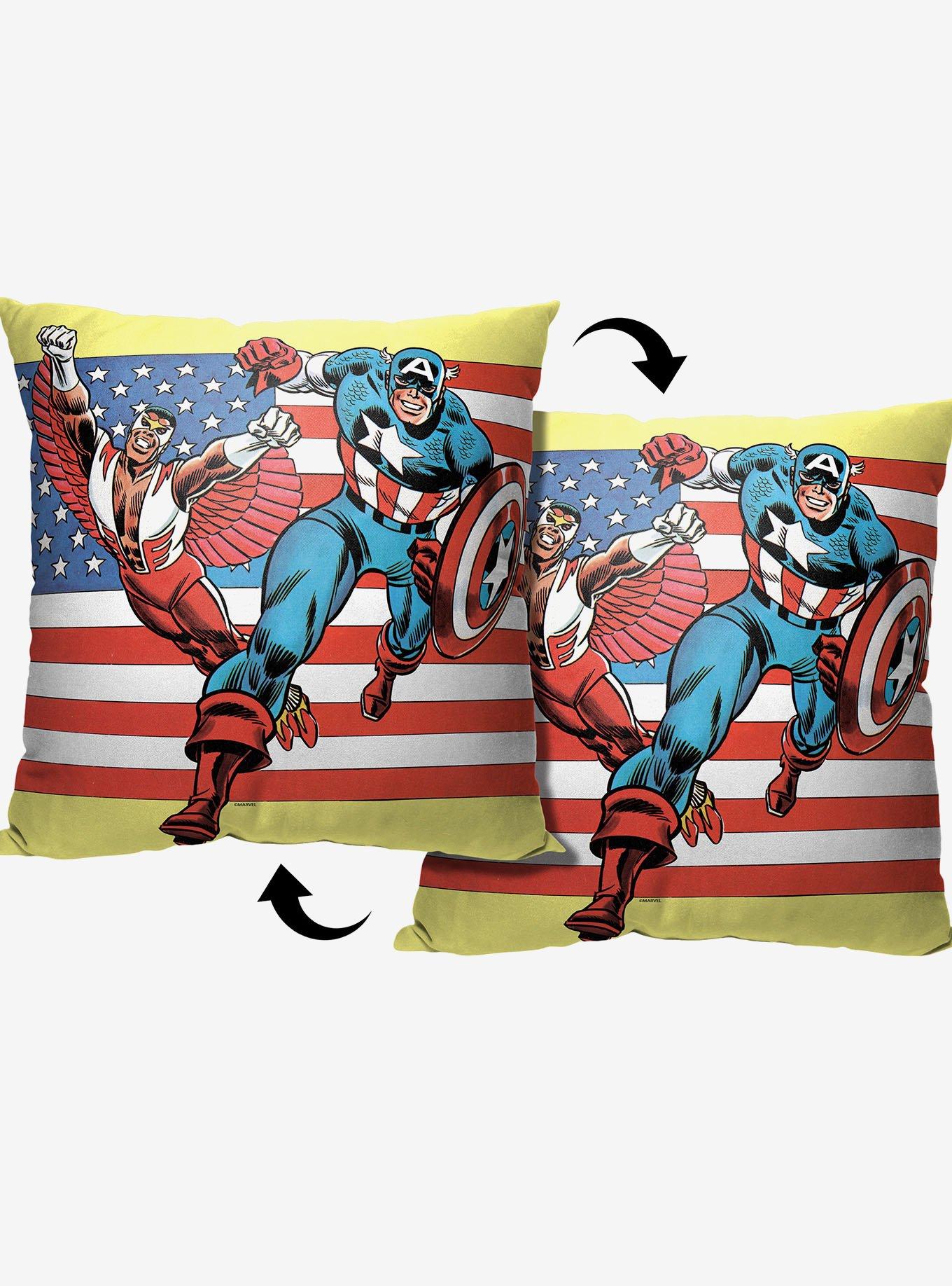 Marvel Captain America Captain and Falcon Printed Throw Pillow, , hi-res