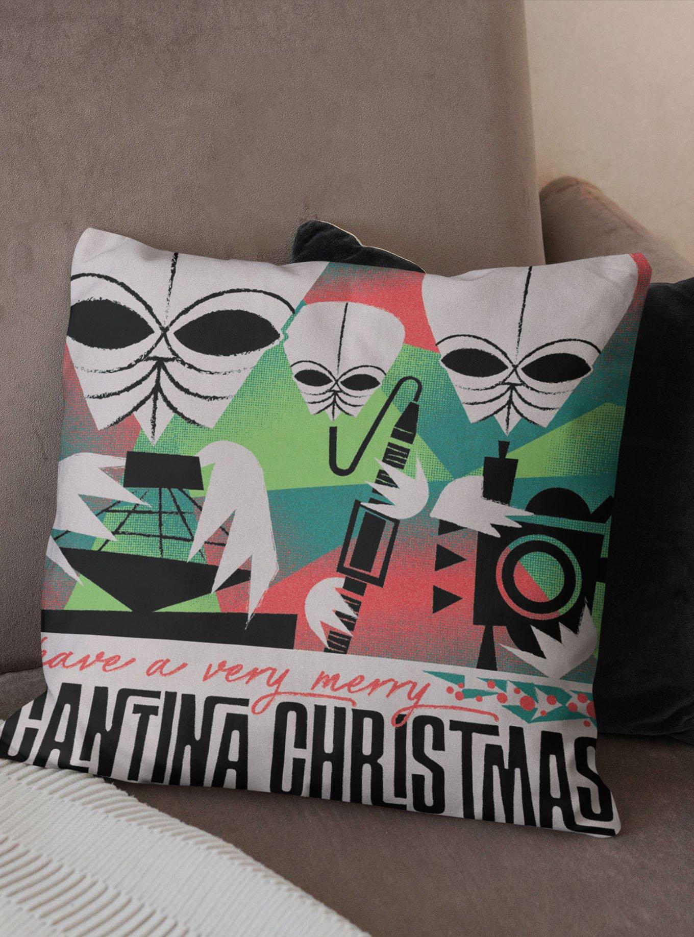 Star Wars Classic Cantina Christmas Printed Throw Pillow, , alternate