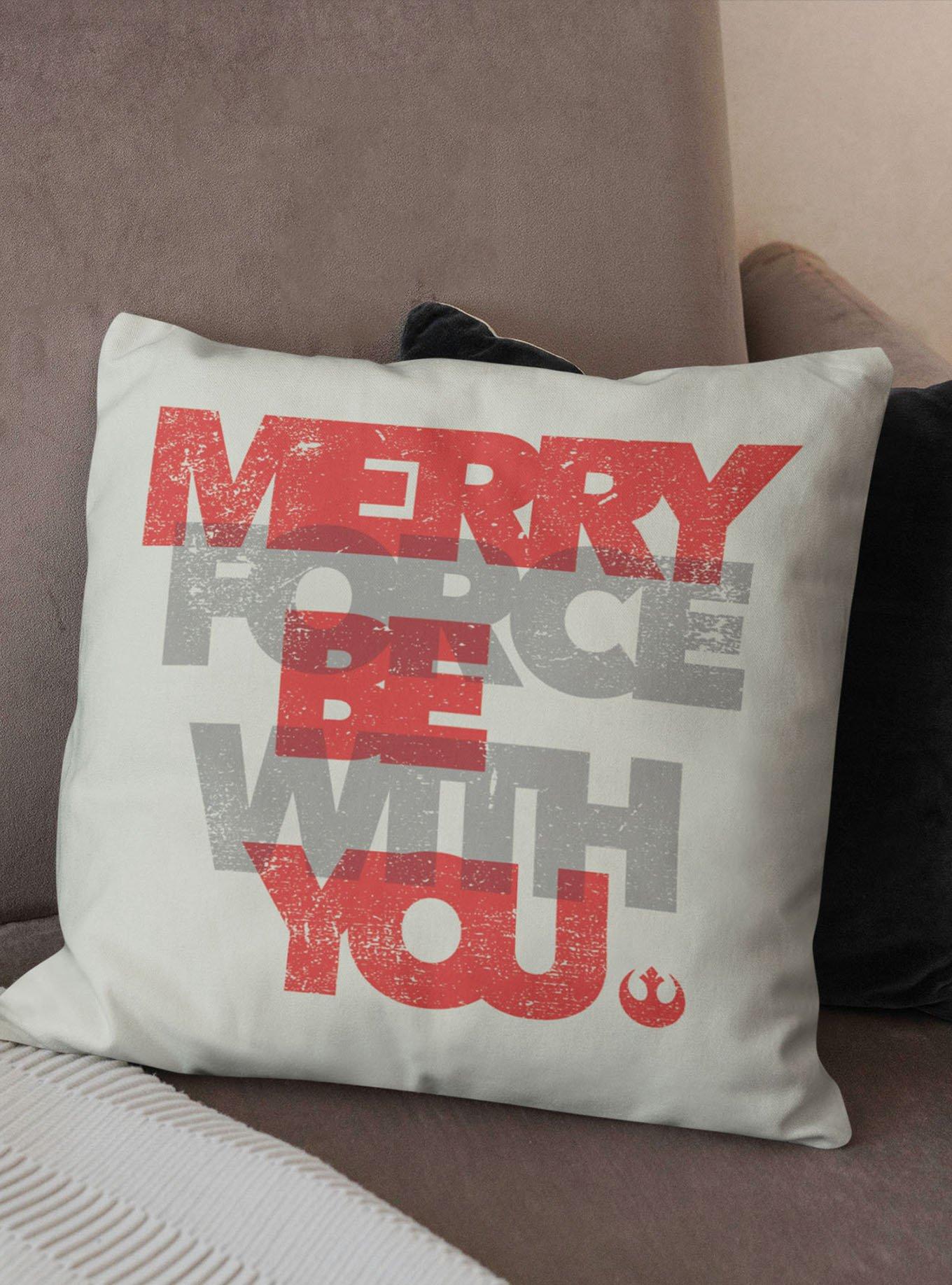 Star Wars Classic Merry Force with You Printed Throw Pillow