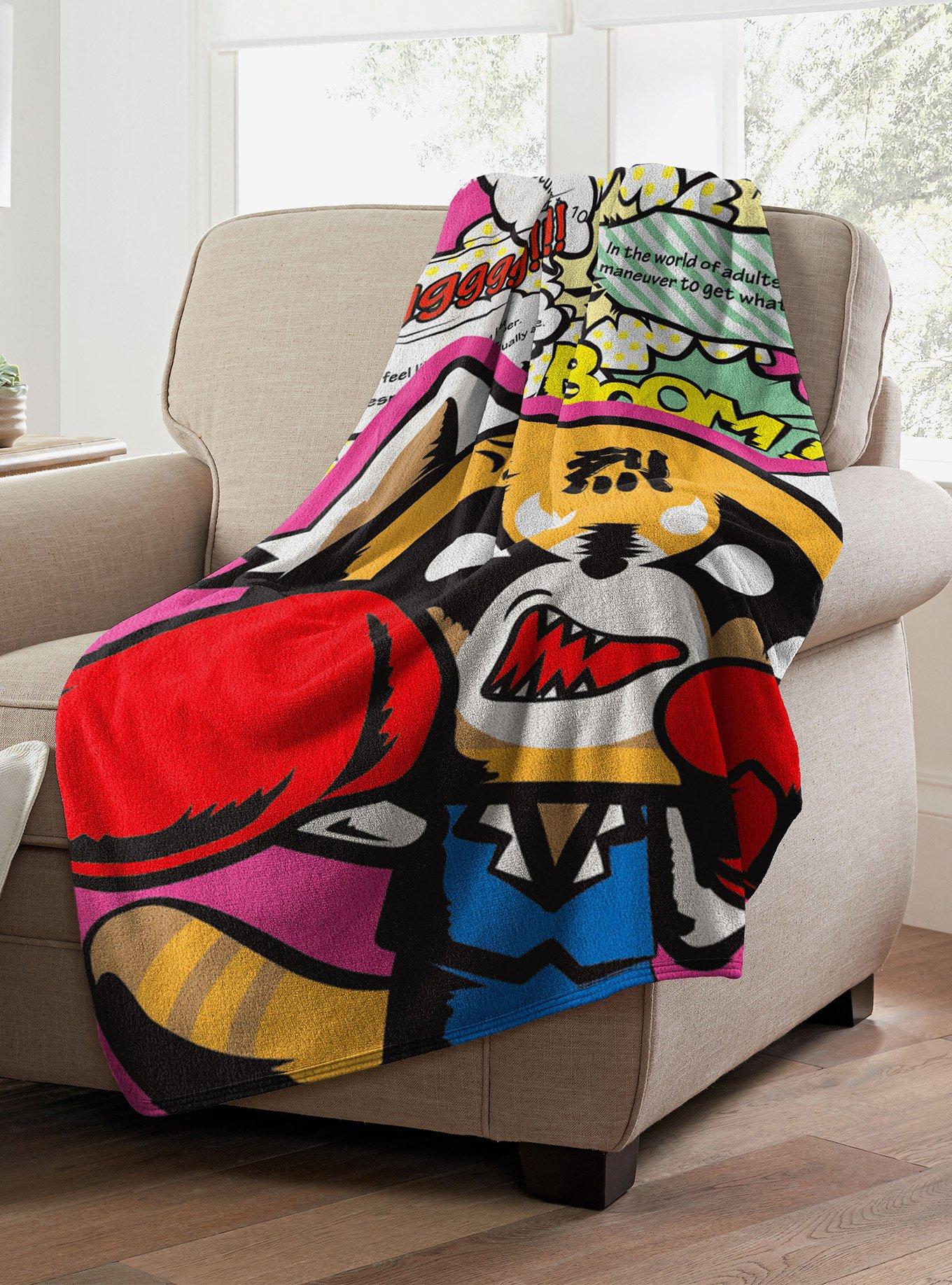 Aggretsuko Boom Micro Raschel Blanket, , alternate