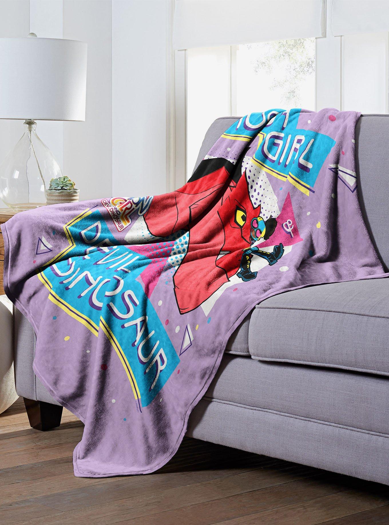 Marvel Moon Girl My Dinosaur and Me Silk Touch Blanket, , alternate