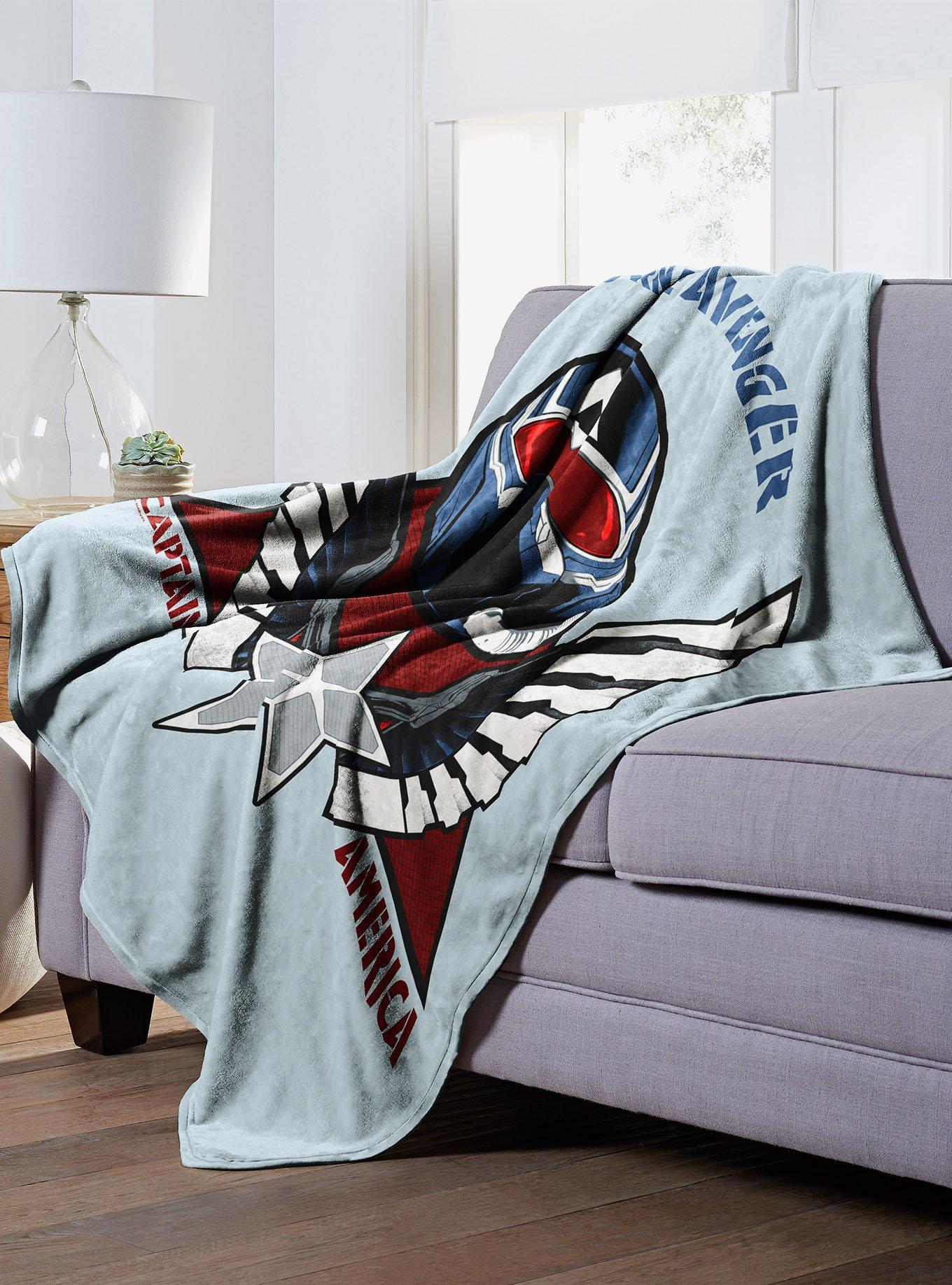 Marvel Captain America Airborne Avenger Silk Touch Blanket, , alternate