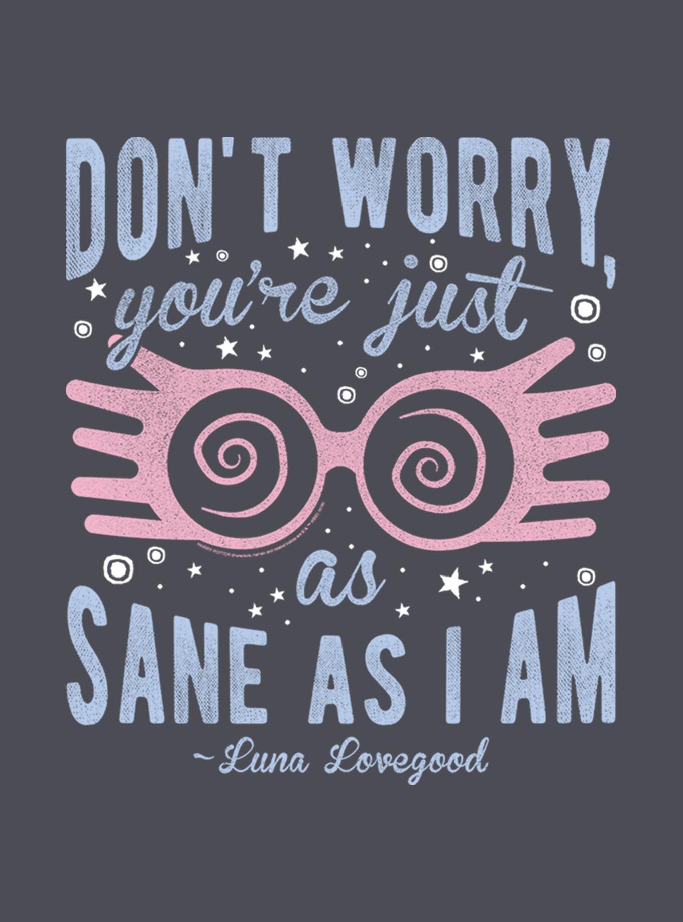 Harry Potter Just As Sane As Luna Mineral Wash Hoodie, , hi-res