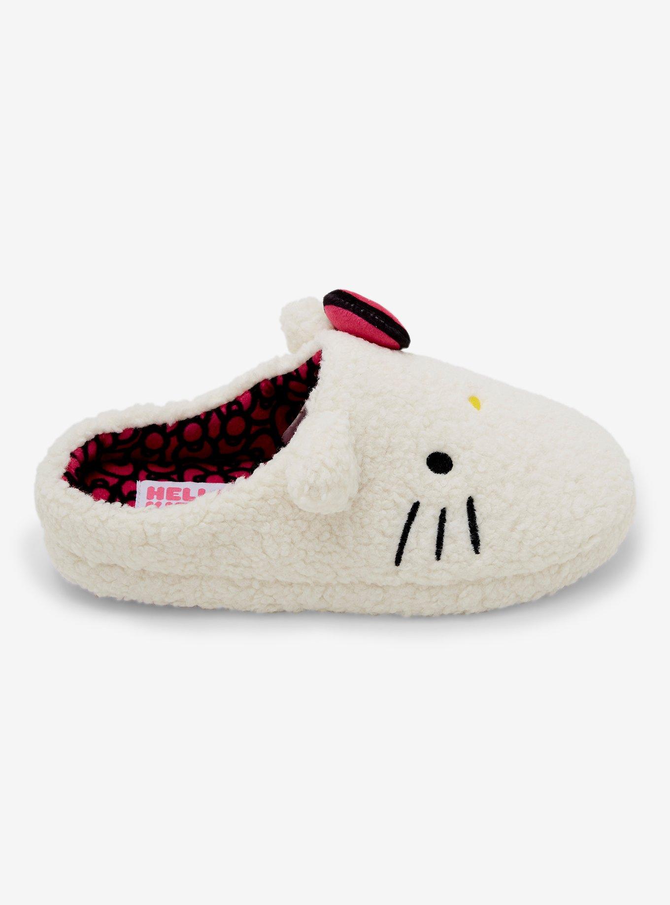 Sanrio Hello Kitty Figural Women's Sherpa Slippers — BoxLunch Exclusive, BRIGHT WHITE, alternate