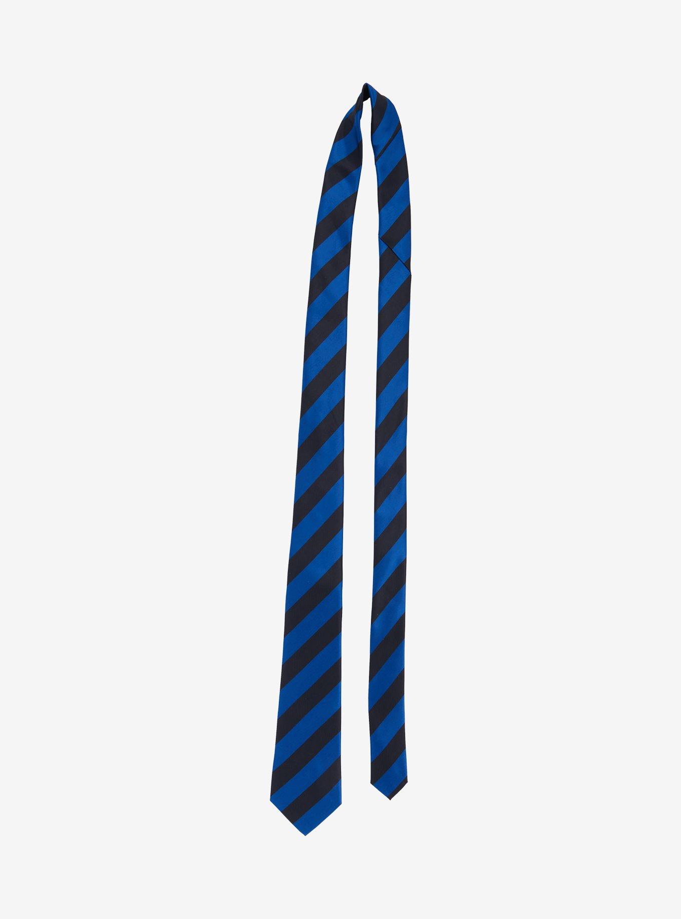 Billie Eilish Black Blue Stripe Necktie, , hi-res